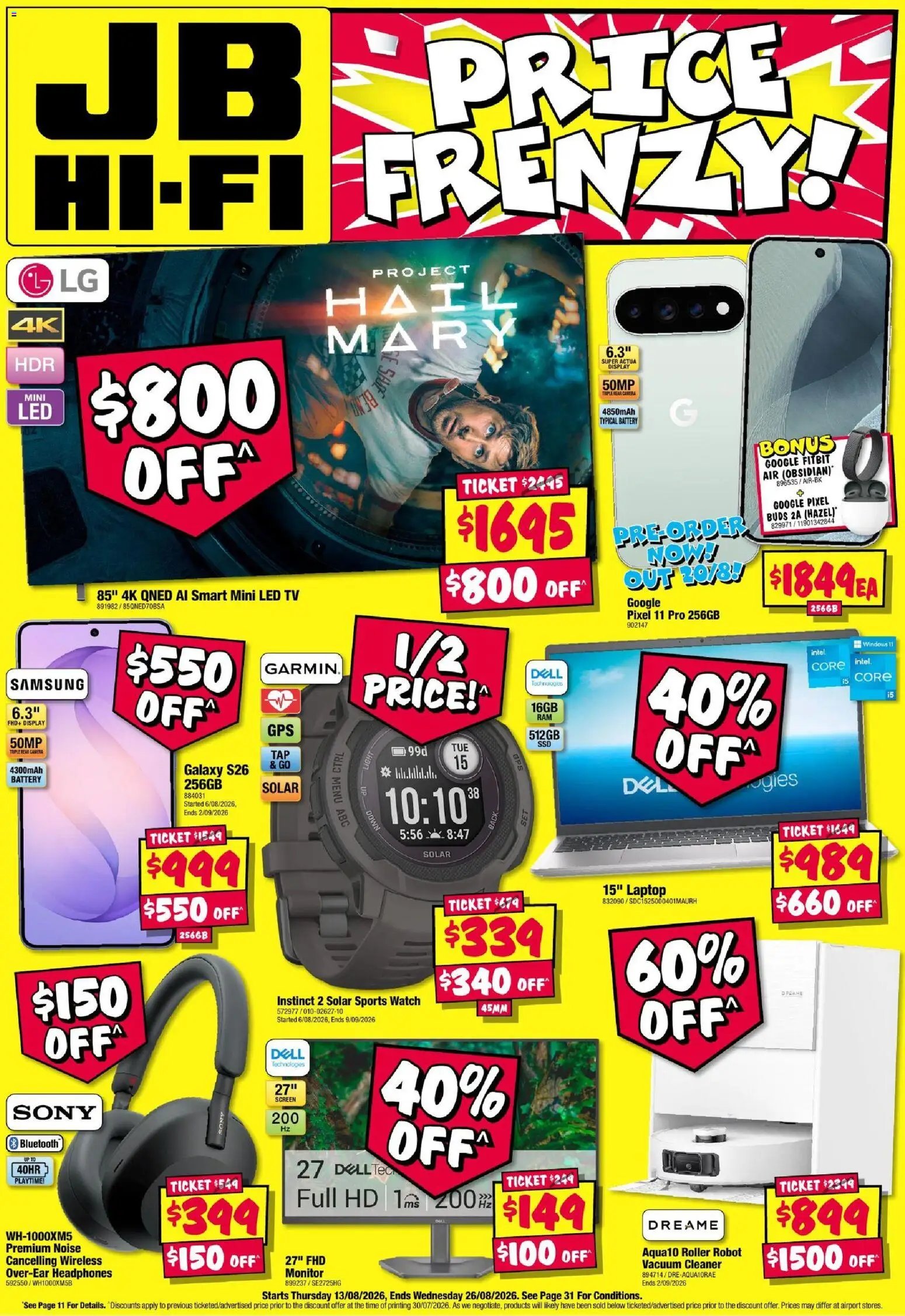JB Hi-Fi catalogue from 13/08/2026 JB Hi-Fi Price Frenzy
