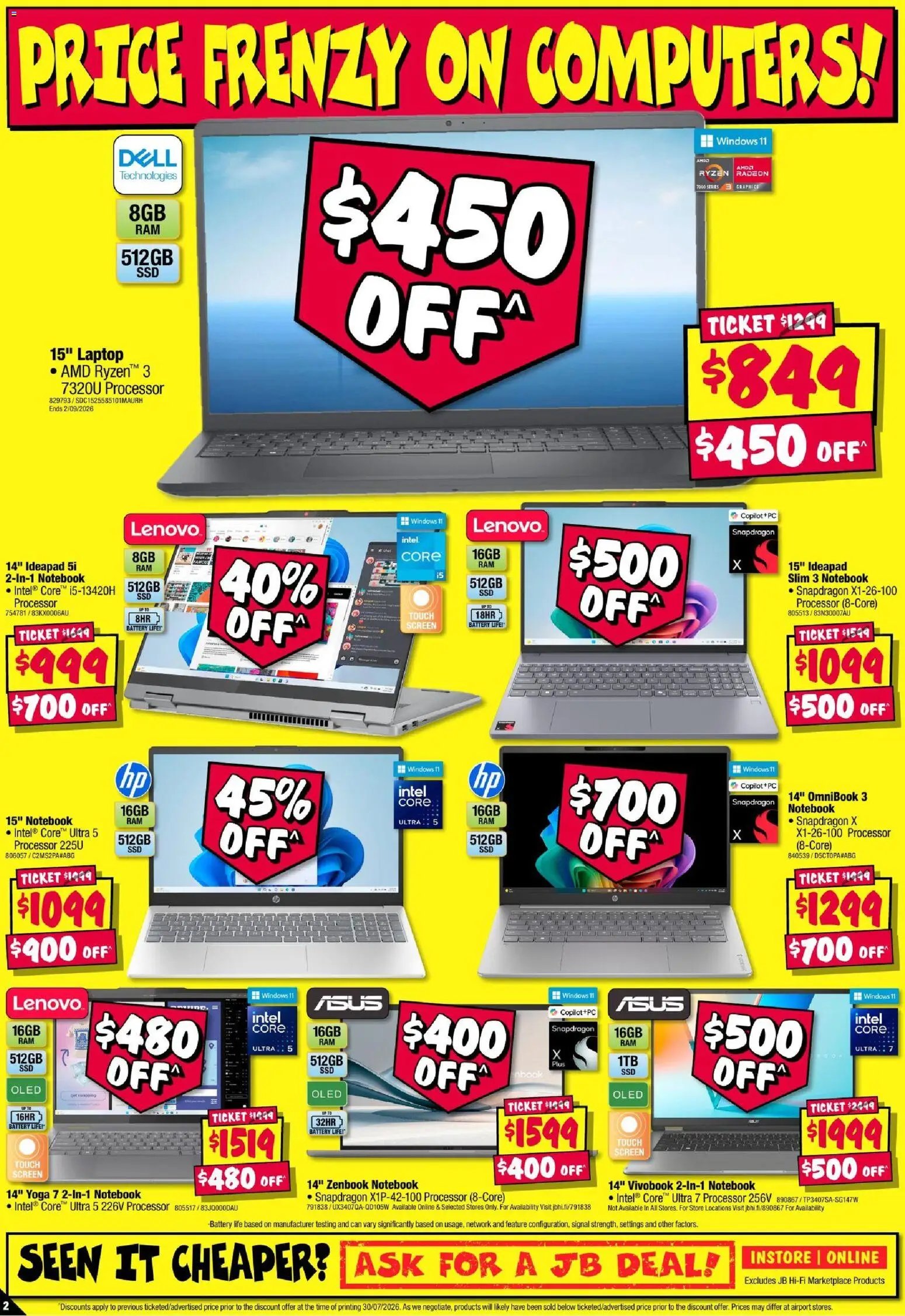JB Hi-Fi catalogue from 13/08/2026 JB Hi-Fi Price Frenzy