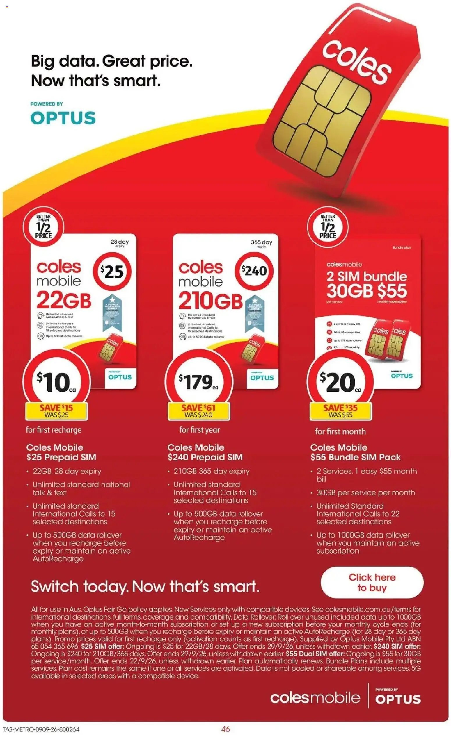 Coles catalogue from 09/09/2026 Coles catalogue TAS