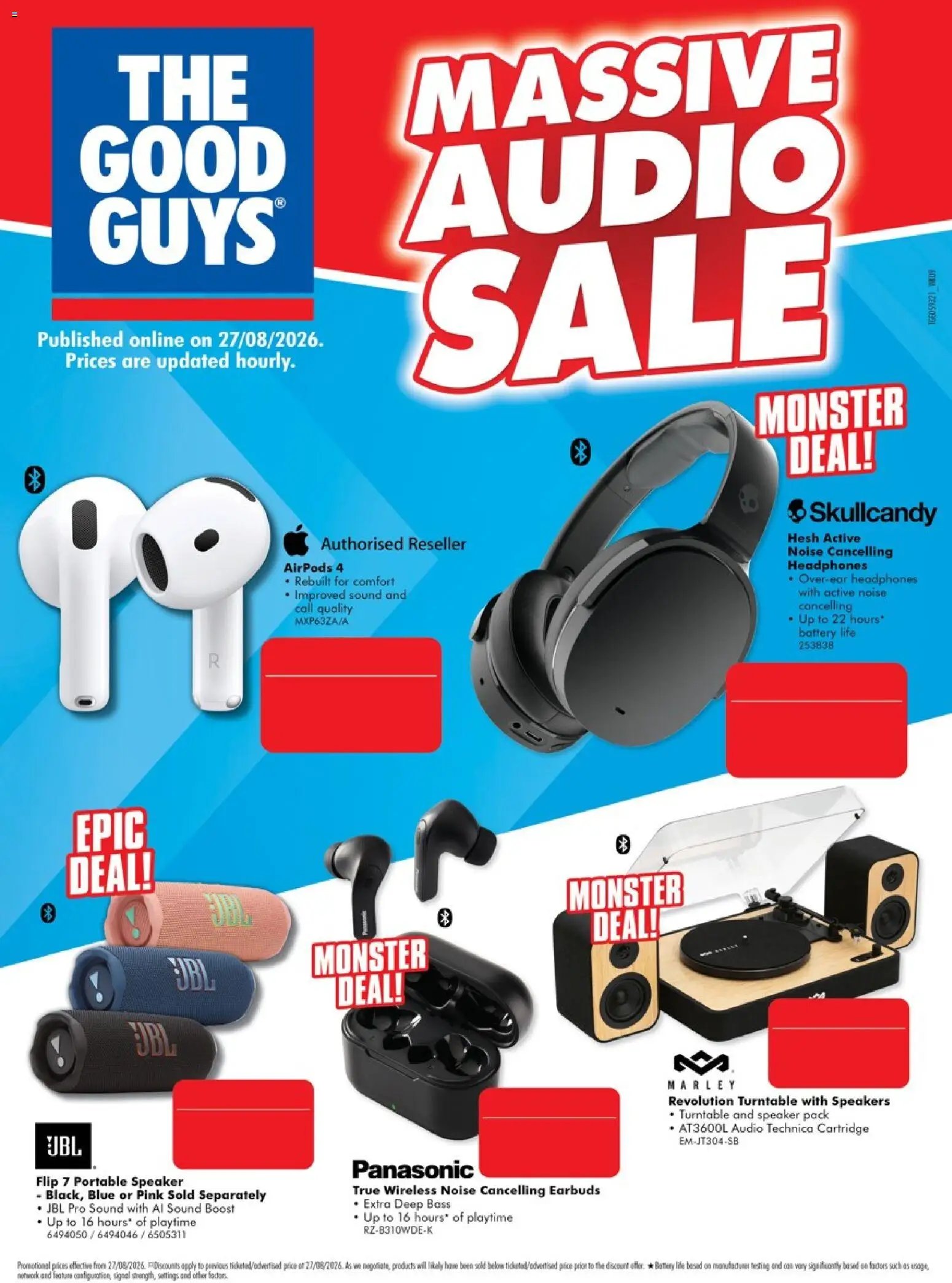 The Good Guys catalogue from 27/08/2026 The Good Guys catalogue Massive audio Sale