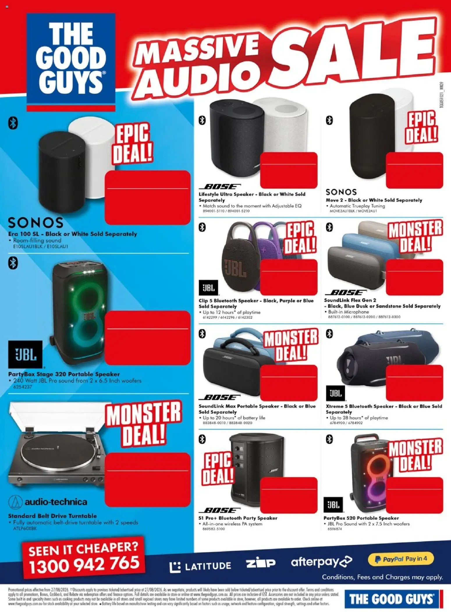 The Good Guys catalogue from 27/08/2026 The Good Guys catalogue Massive audio Sale