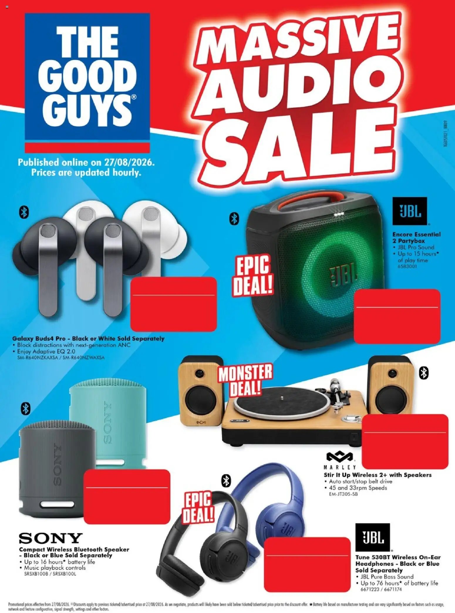 The Good Guys catalogue from 27/08/2026 The Good Guys catalogue Massive audio Sale