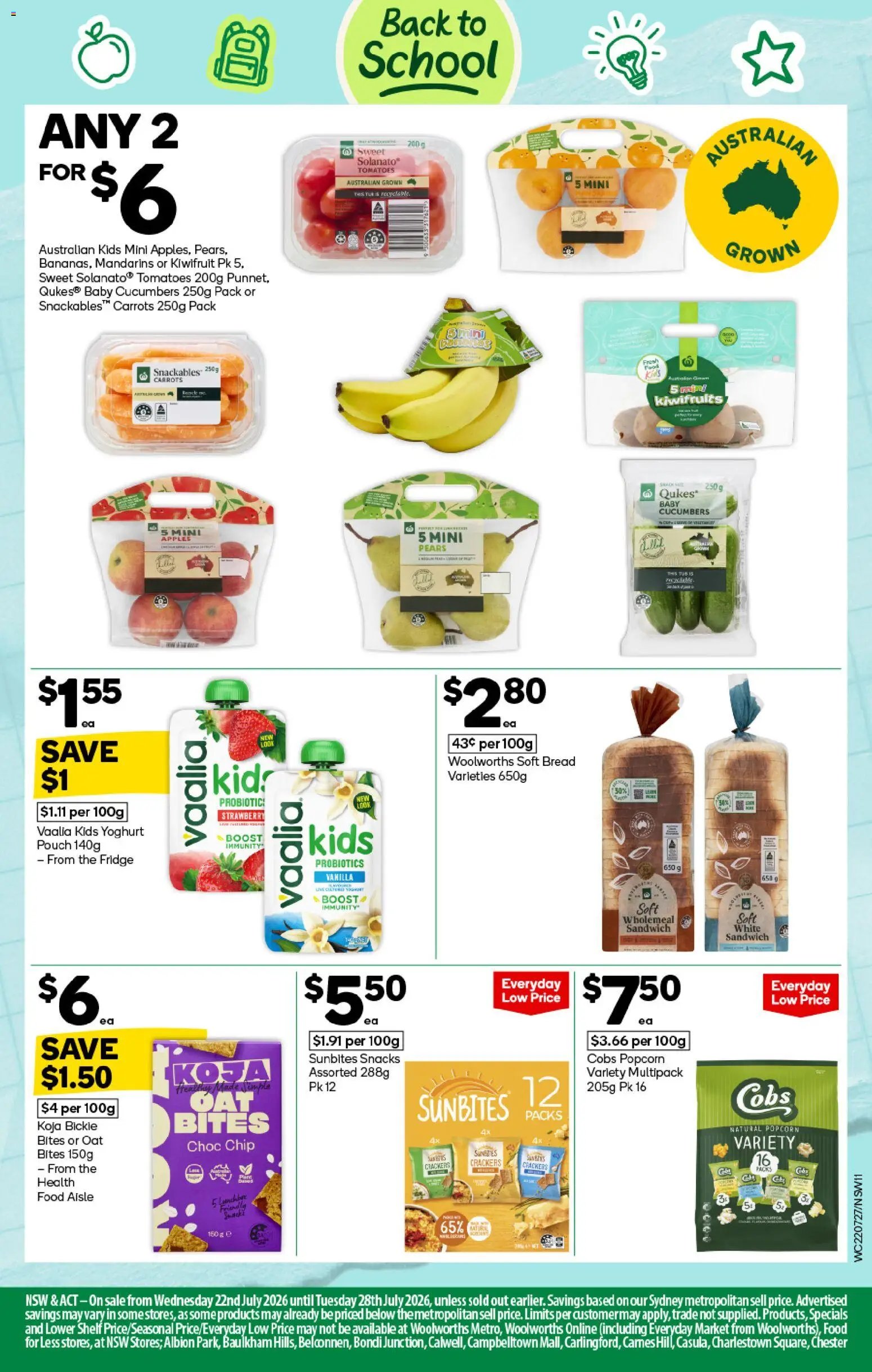Woolworths catalogue from 22/07/2026 Woolworths catalogue NSW
