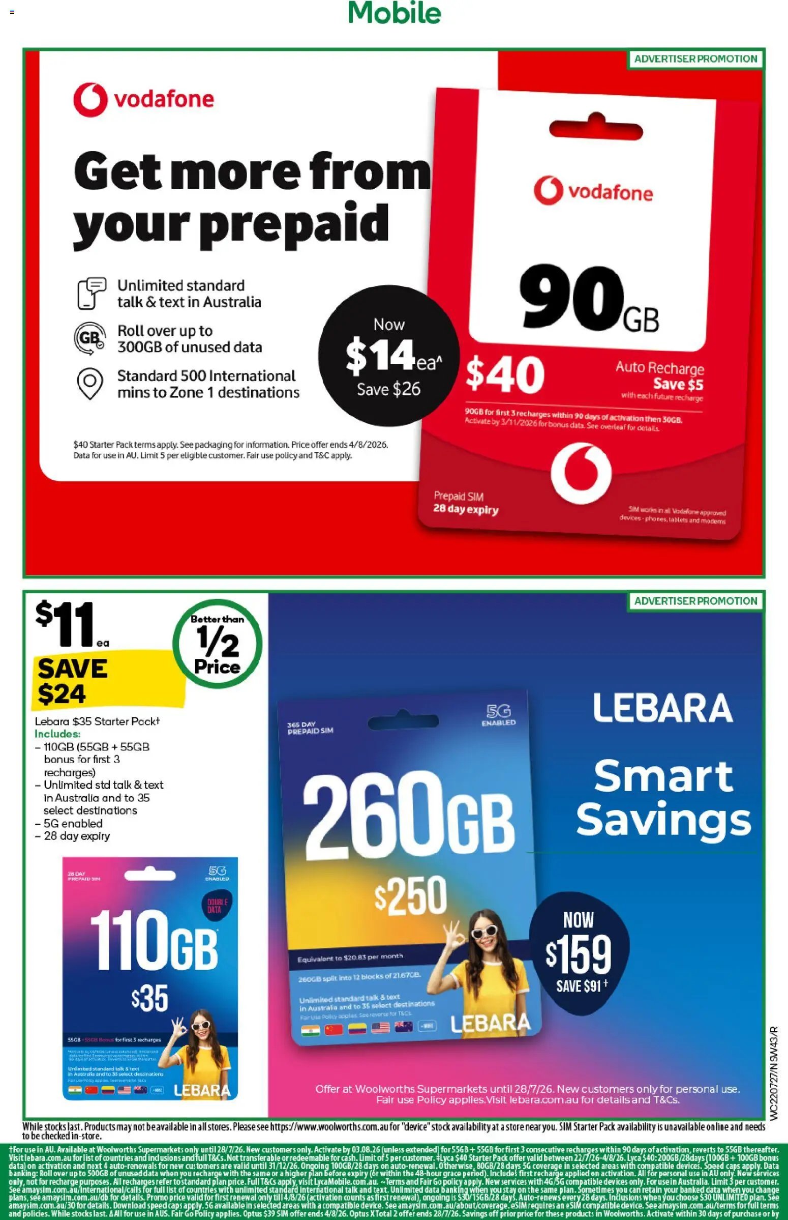 Woolworths catalogue from 22/07/2026 Woolworths catalogue NSW