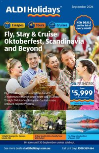 Aldi catalogue from 01/09/2026 Aldi September Holidays