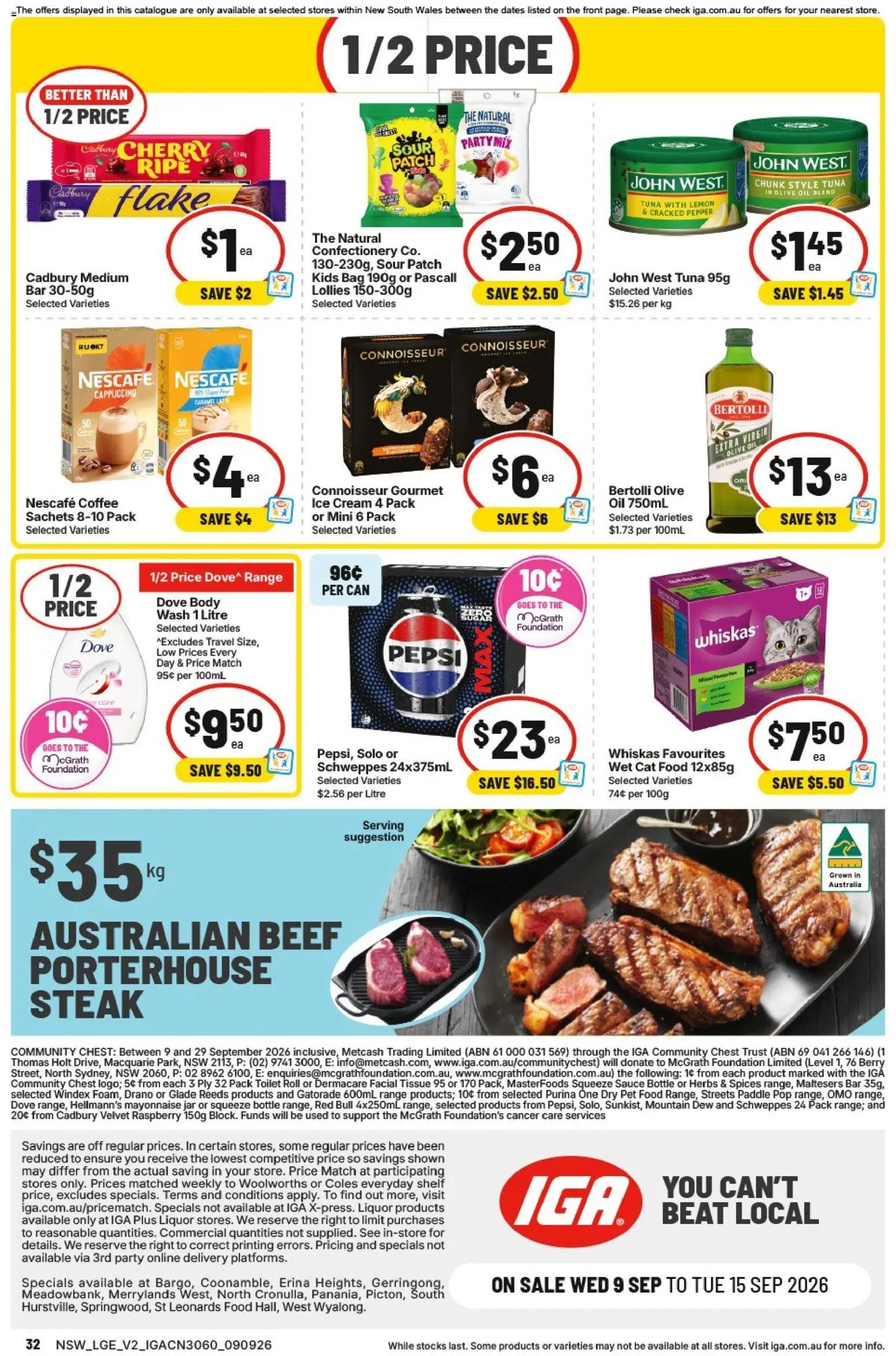 IGA catalogue from 09/09/2026 IGA catalogue Eveleigh
