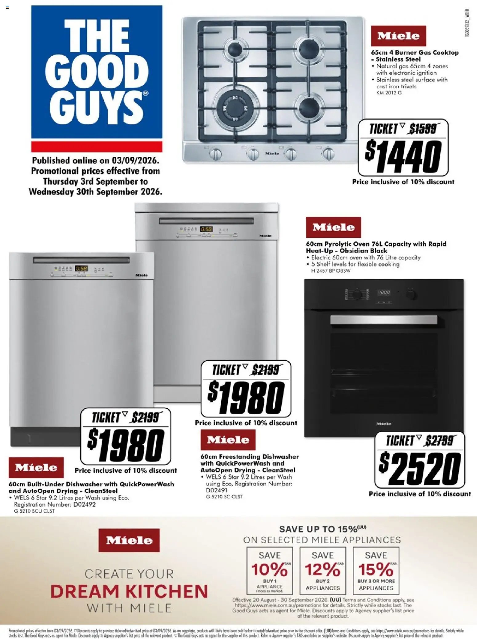 The Good Guys catalogue from 03/09/2026 The Good Guys Miele