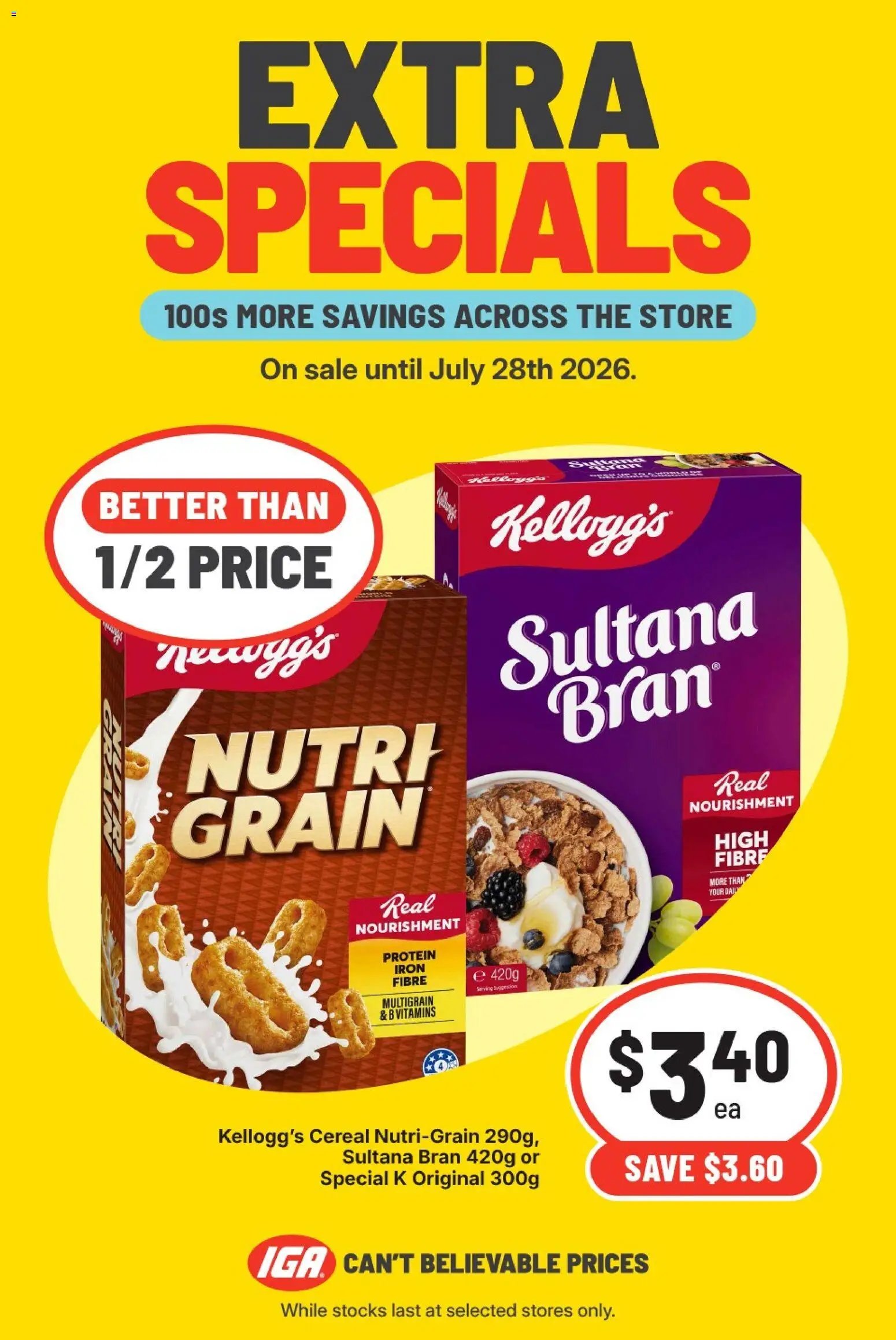IGA catalogue from 27/07/2026 IGA Extra Specials VIC