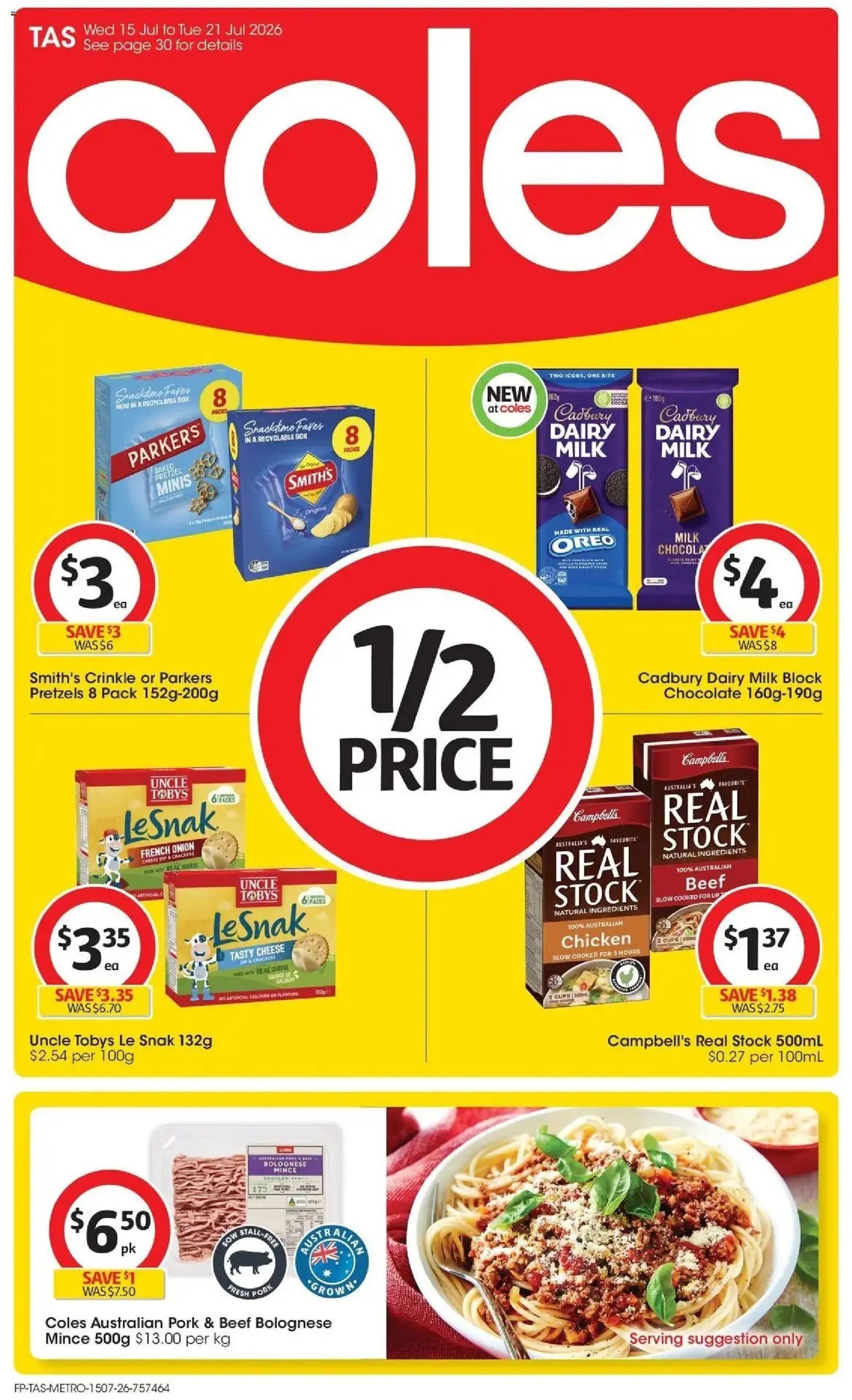 Coles catalogue from 15/07/2026 Coles catalogue TAS