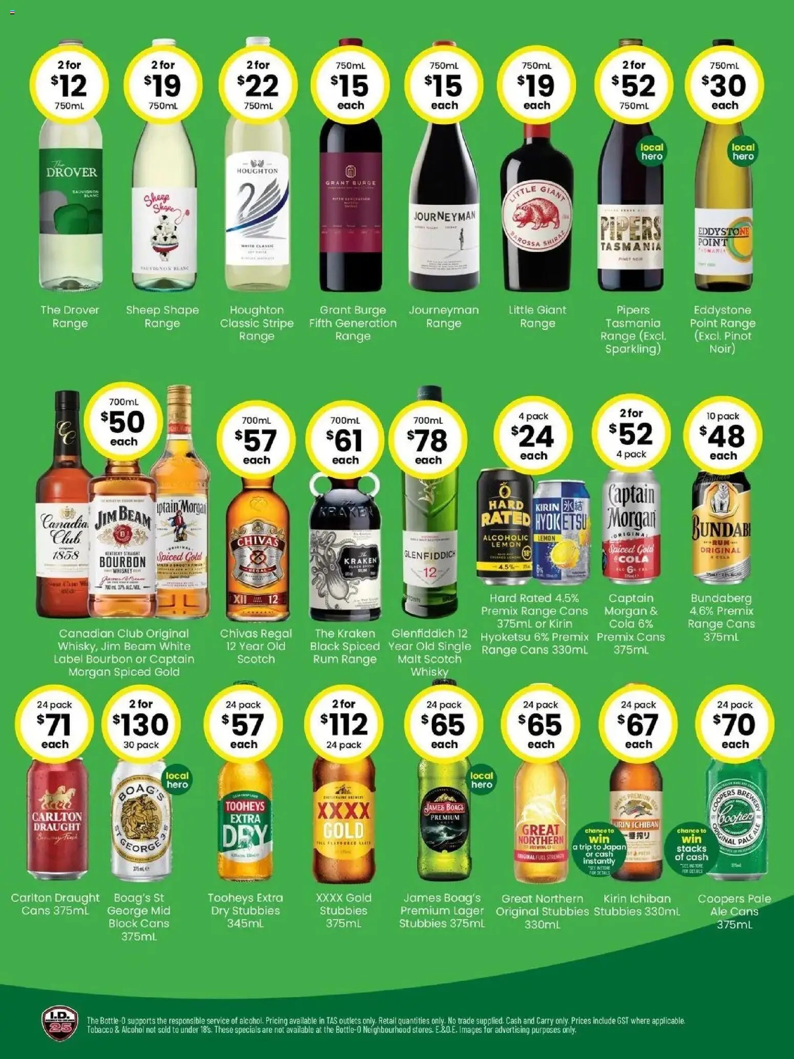 The Bottle-O catalogue from 07/06/2026 Good Value Booze, For Good Value People. 08/06