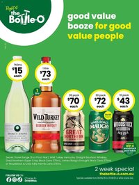 The Bottle-O catalogue from 07/06/2026 Good Value Booze, For Good Value People. 08/06