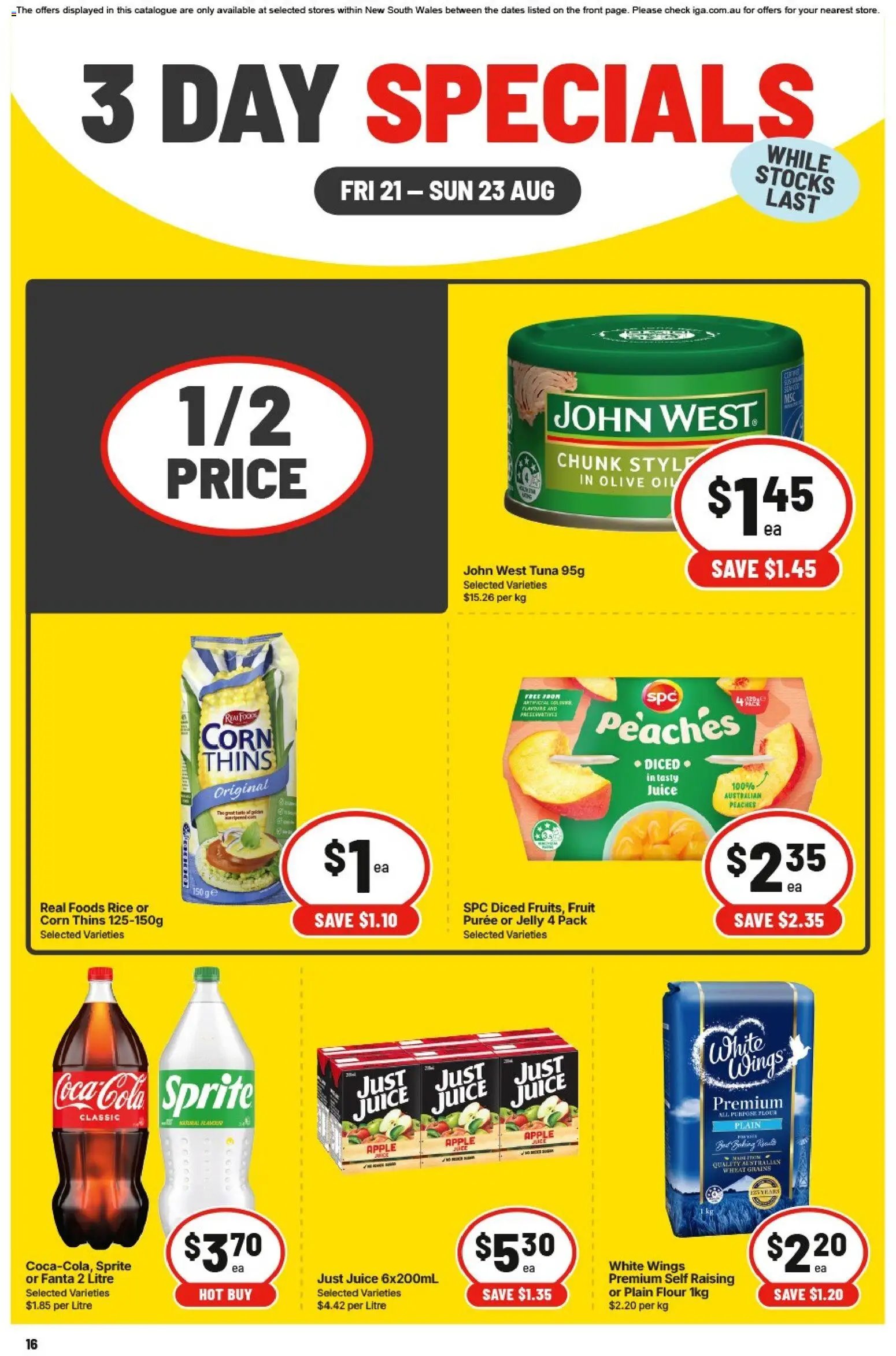 IGA catalogue from 21/08/2026 IGA 3 Day Specials NSW