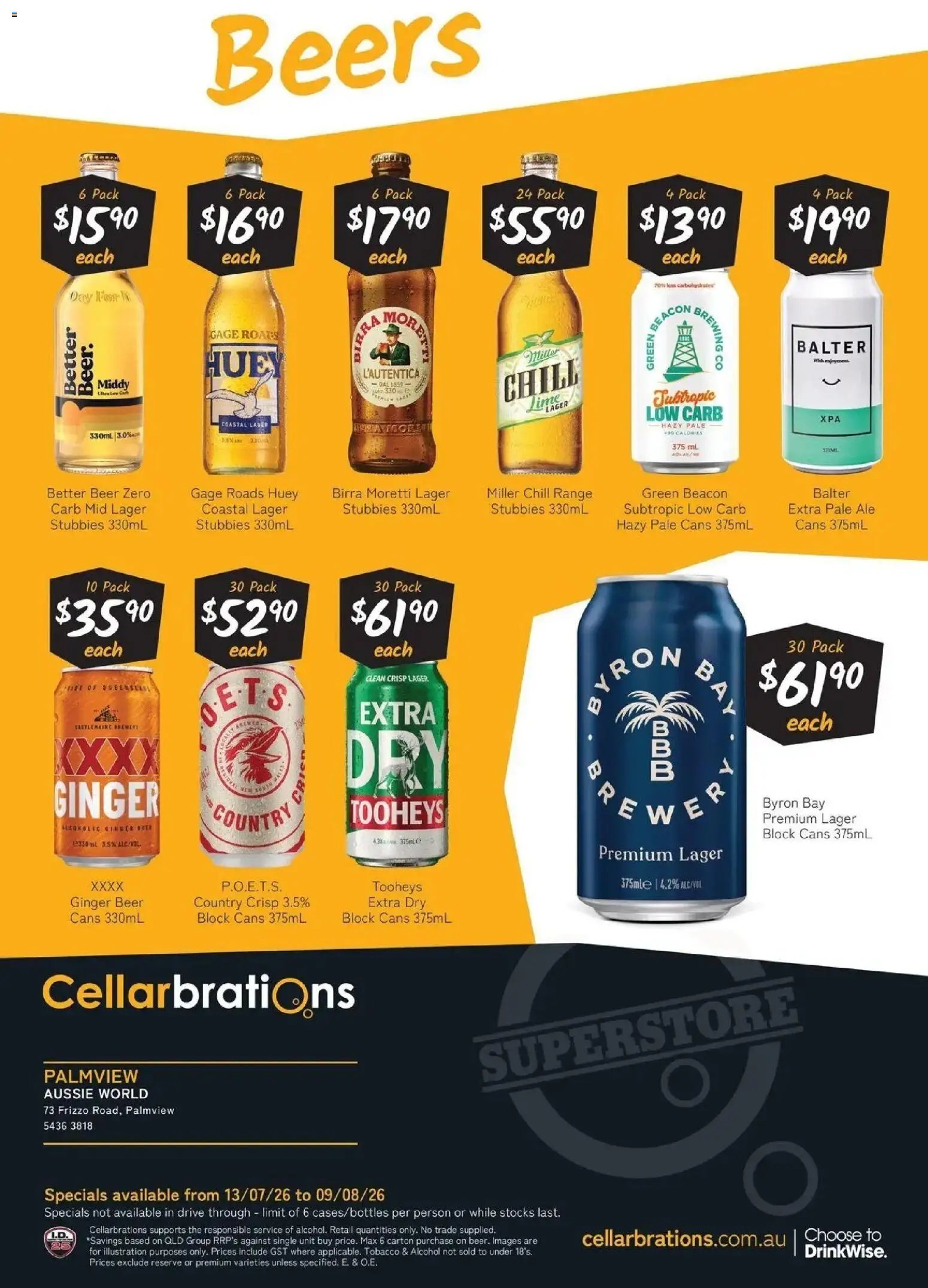 Cellarbrations catalogue from 13/07/2026 Cellarbrations catalogue Palmview