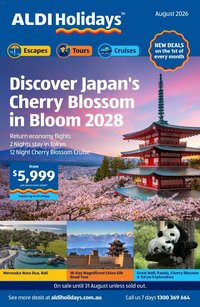 Aldi catalogue from 01/08/2026 August August Holidays