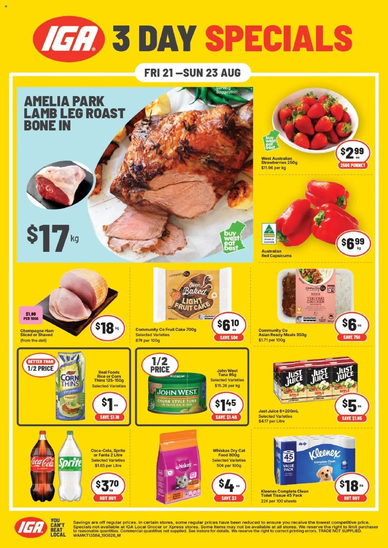 IGA catalogue from 21/08/2026 IGA 3 Day Specials