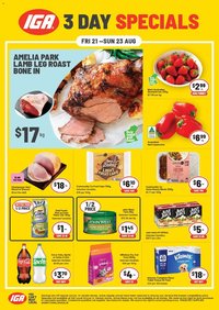 IGA catalogue from 21/08/2026 IGA 3 Day Specials