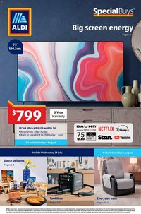 Aldi catalogue from 29/07/2026 Aldi Big screen energy