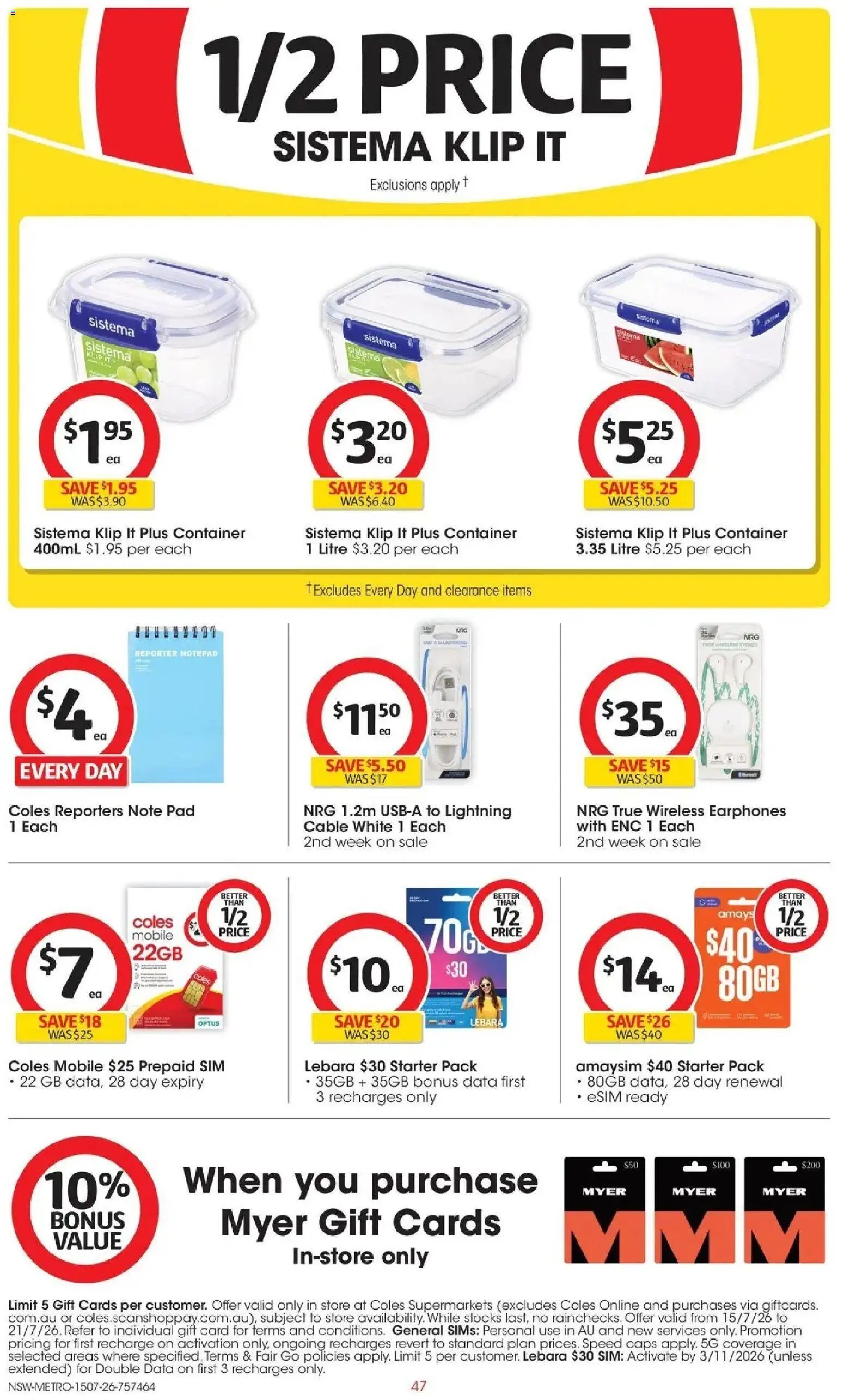 Coles catalogue from 15/07/2026 Coles catalogue