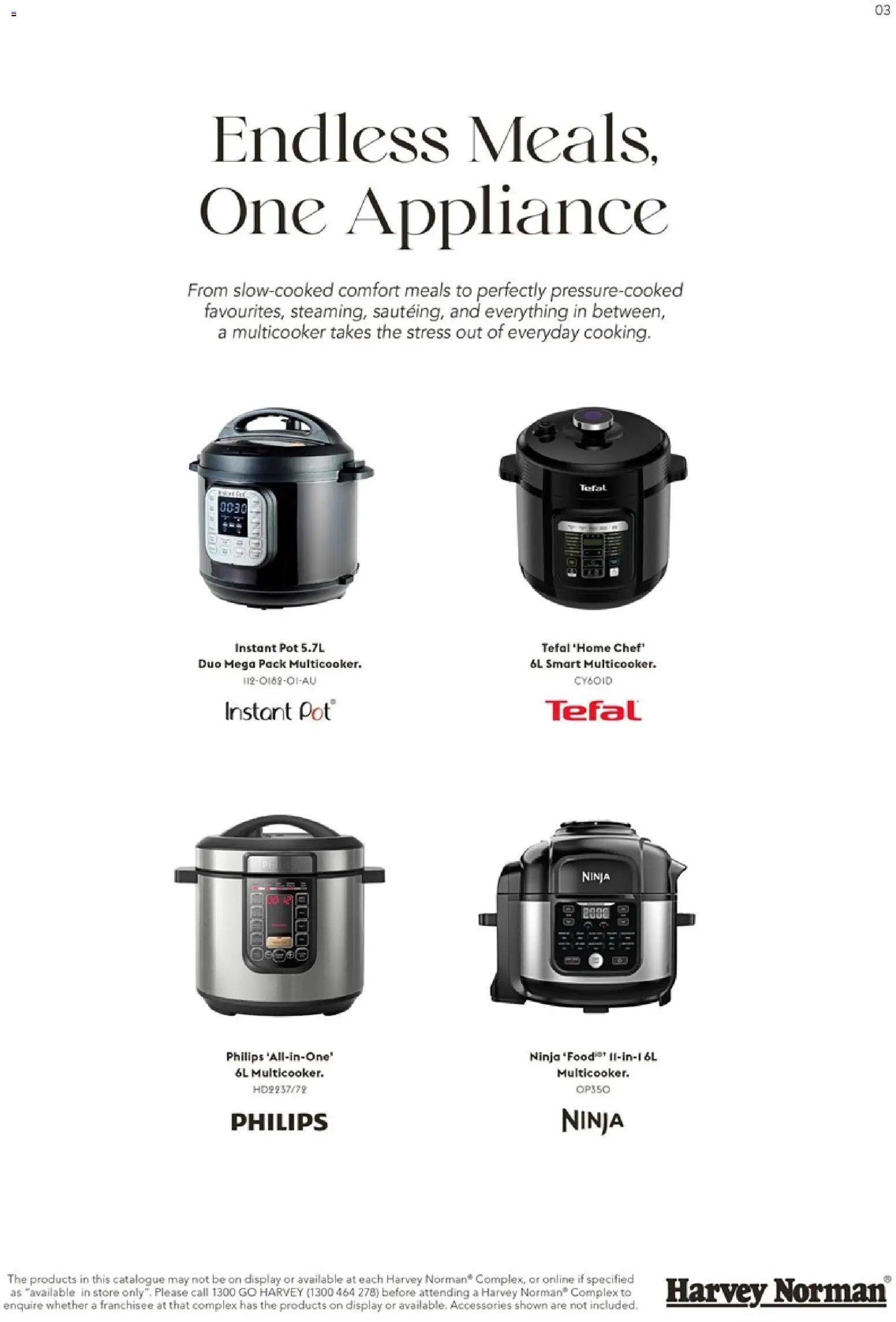 Harvey Norman catalogue from 09/07/2026 Harvey Norman Winter Warmers Food Prep
