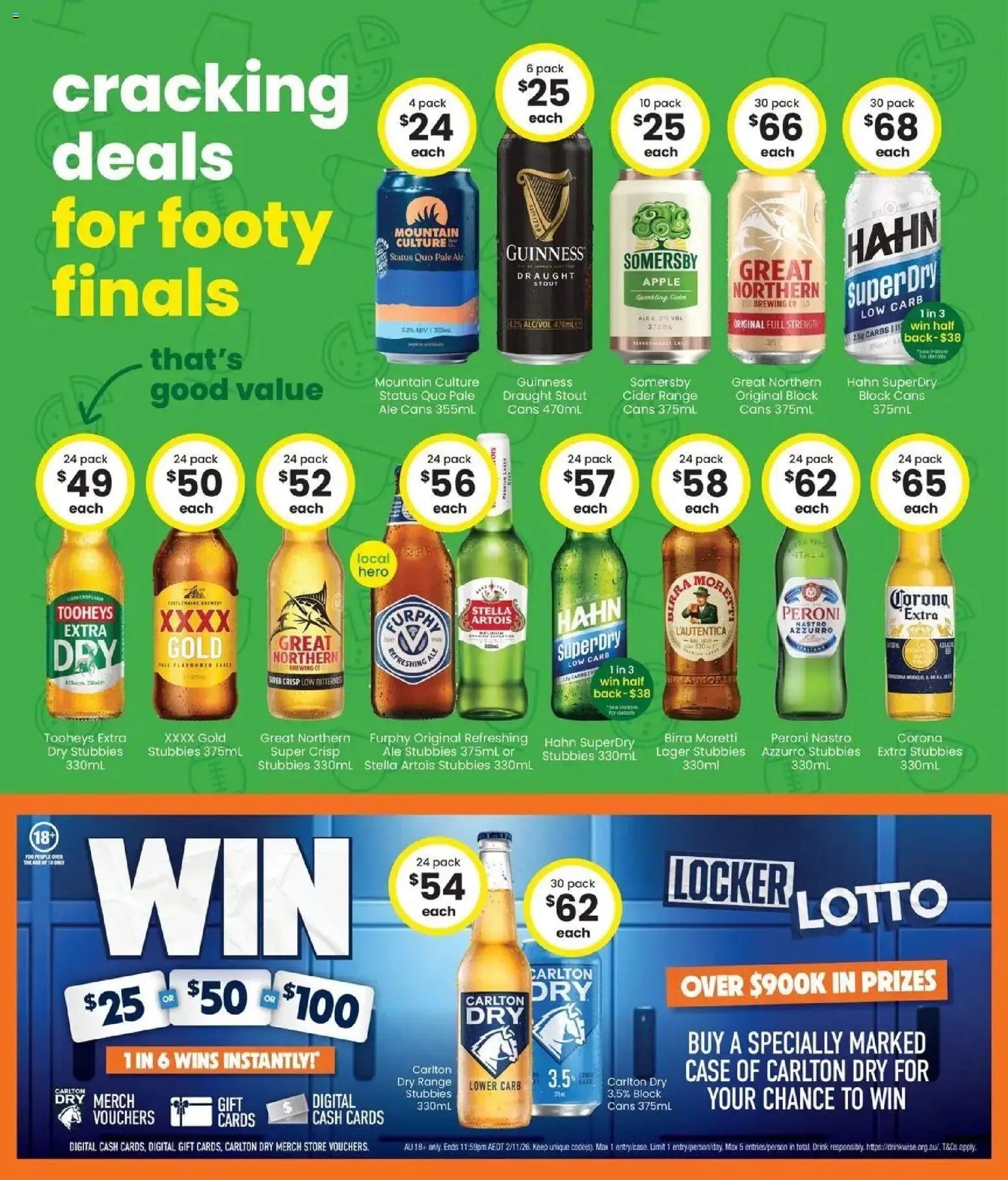 The Bottle-O catalogue from 14/09/2026 Good value booze for good value fans 14/09