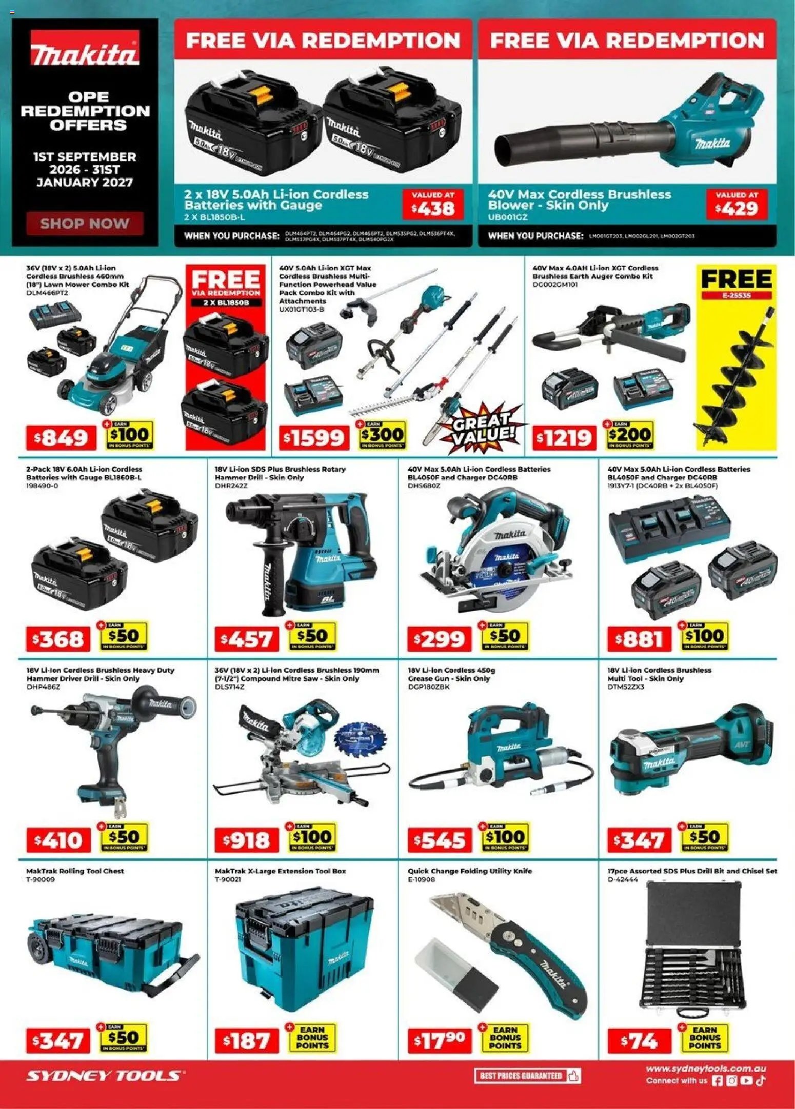 Sydney Tools catalogue from 10/09/2026 Sydney Tools catalogue