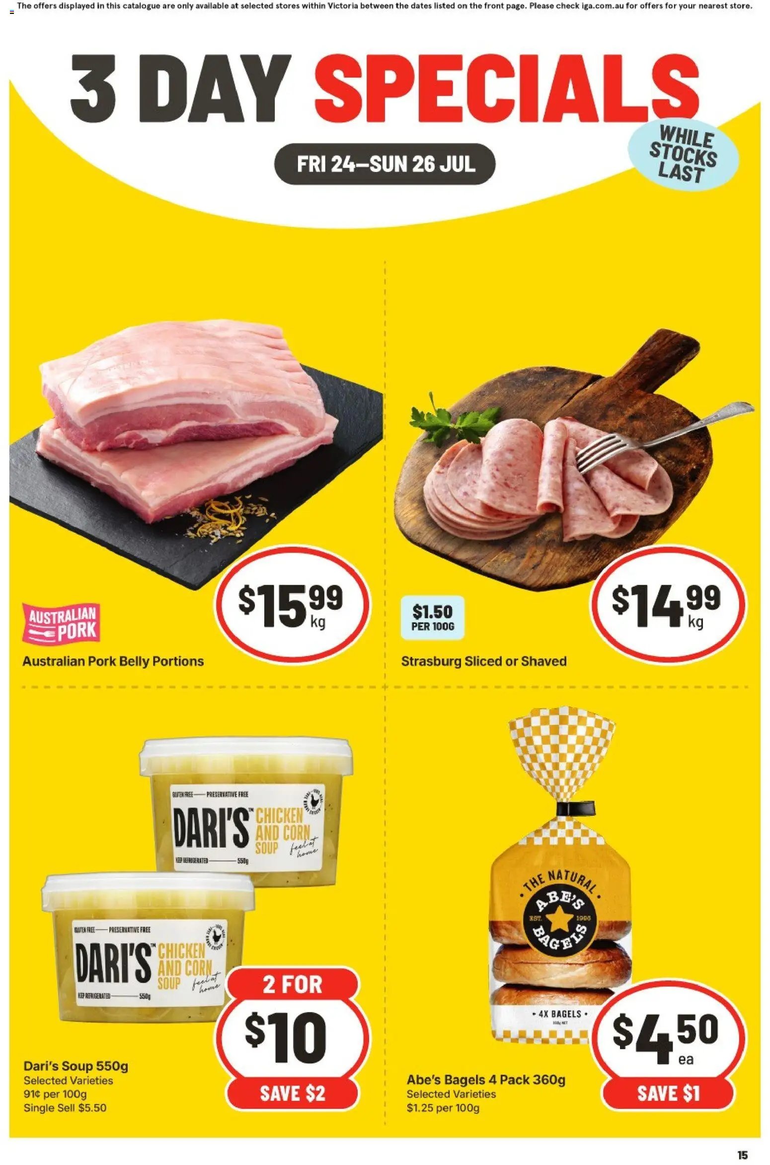 IGA catalogue from 24/07/2026 IGA 3 Day Specials VIC