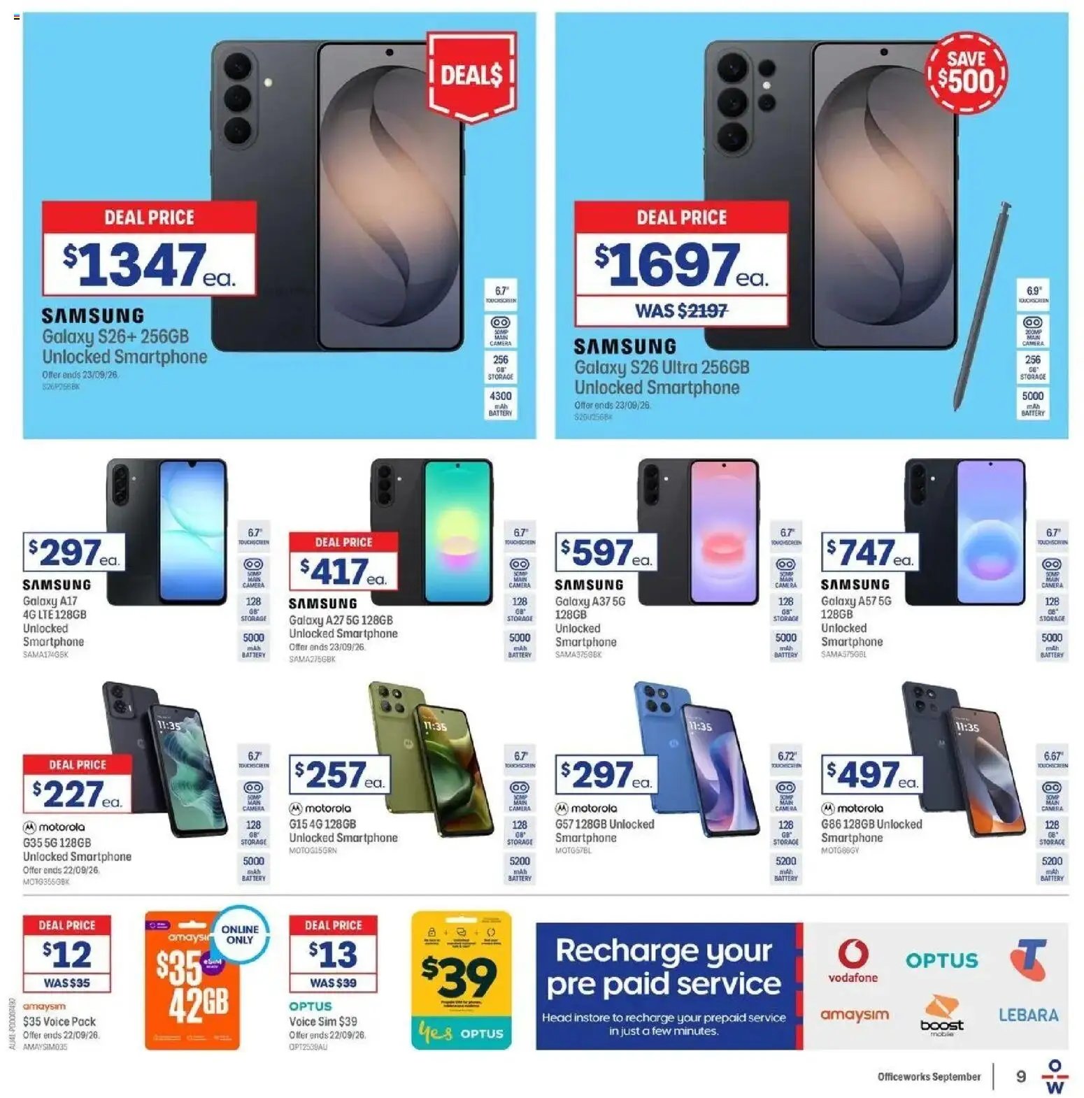 Officeworks catalogue from 08/09/2026 Officeworks Deals