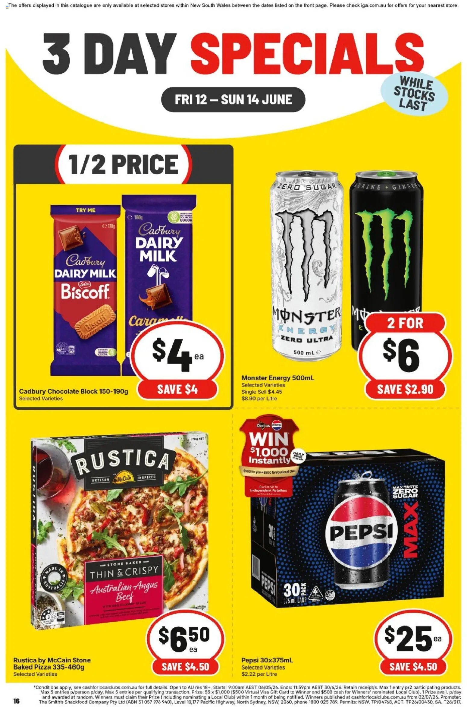 IGA catalogue from 12/06/2026 IGA 3 Day Specials NSW