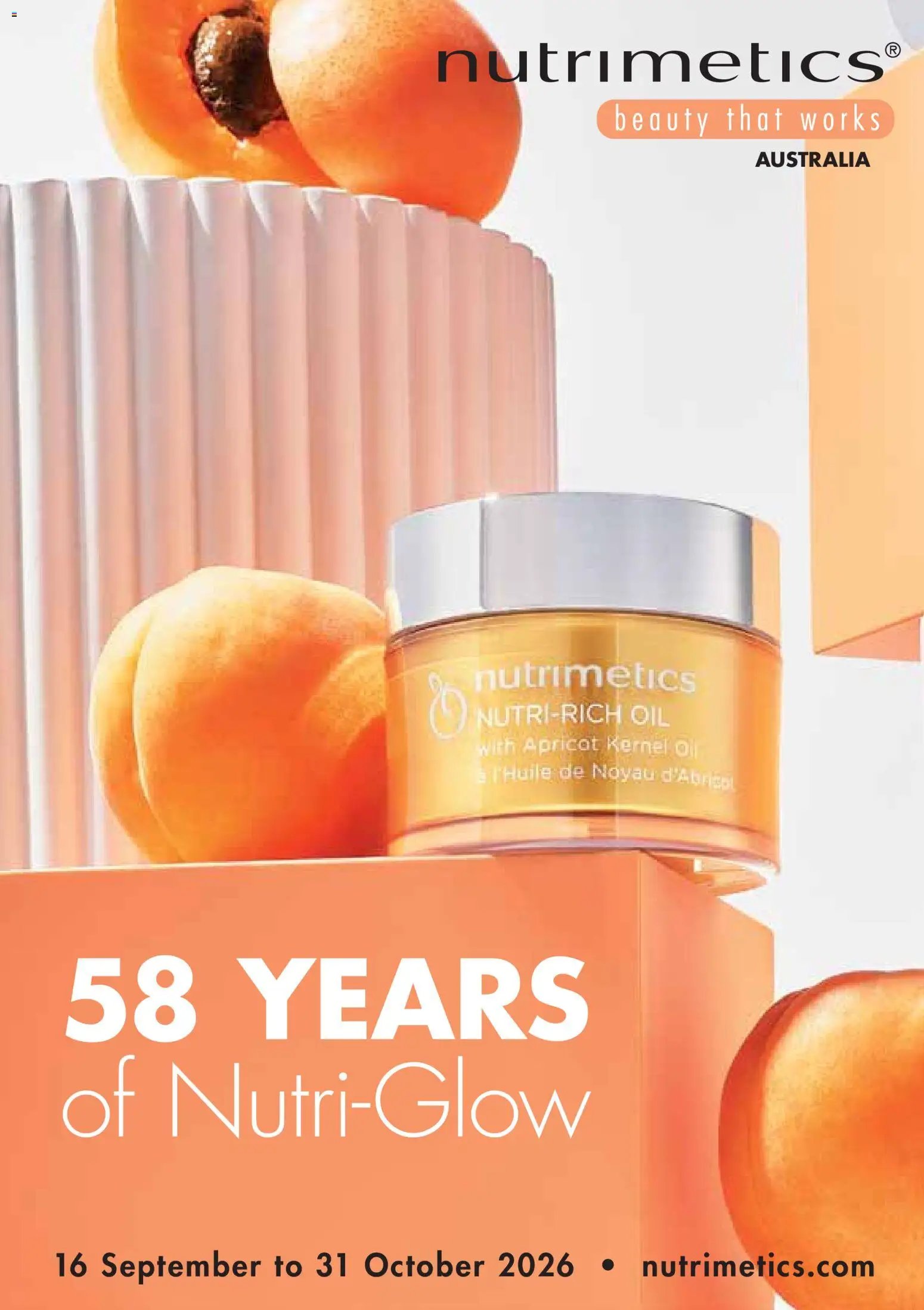 Nutrimetics catalogue from 16/09/2026 Nutrimetics 58 Years of Nutri-Glow