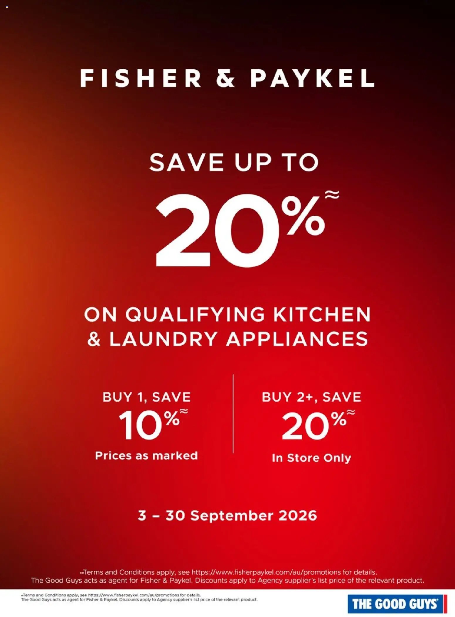 The Good Guys catalogue from 03/09/2026 The Good Guys Fisher & Paykel