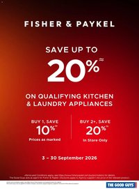 The Good Guys catalogue from 03/09/2026 The Good Guys Fisher & Paykel