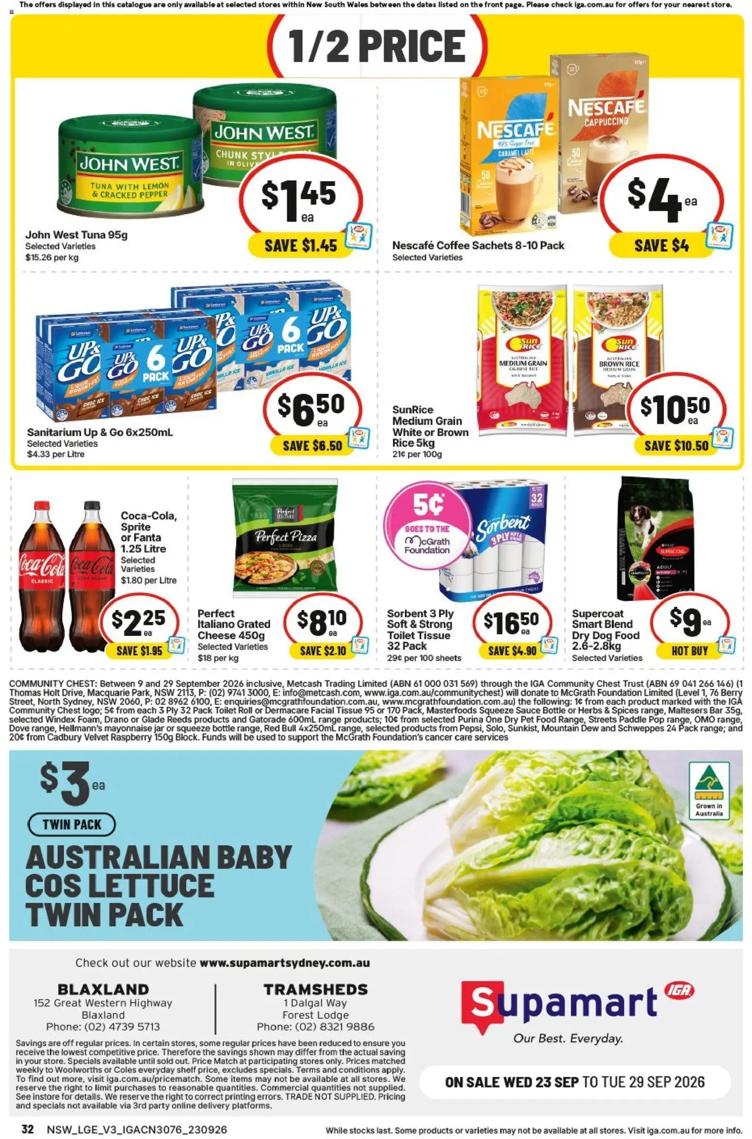 IGA catalogue from 23/09/2026 IGA catalogue Forest Lodge