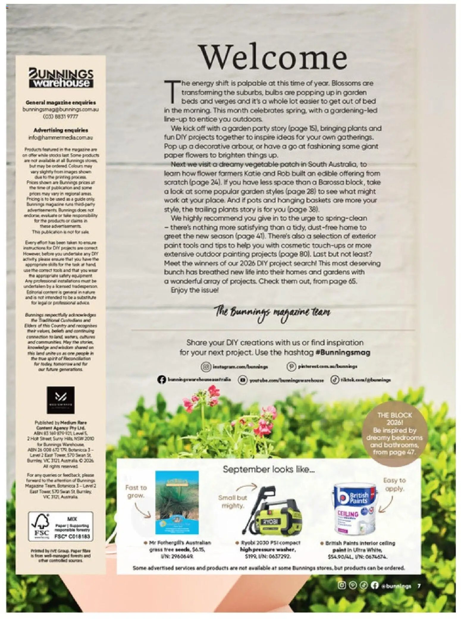 Bunnings Warehouse catalogue from 01/09/2026 Bunnings Warehouse Magazine September