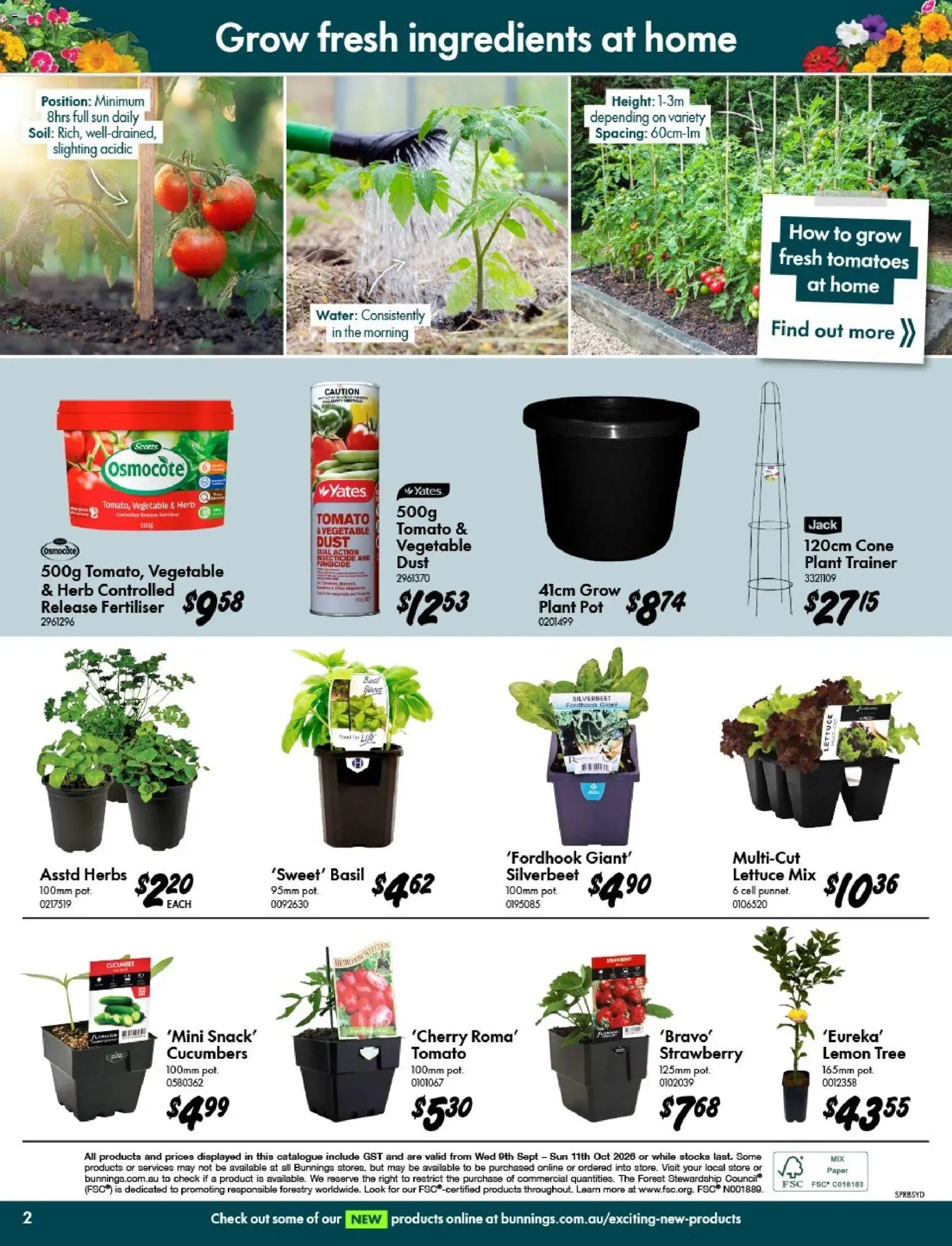 Bunnings Warehouse catalogue from 09/09/2026 Bunnings Warehouse - Spring Starts Here Minchinbury
