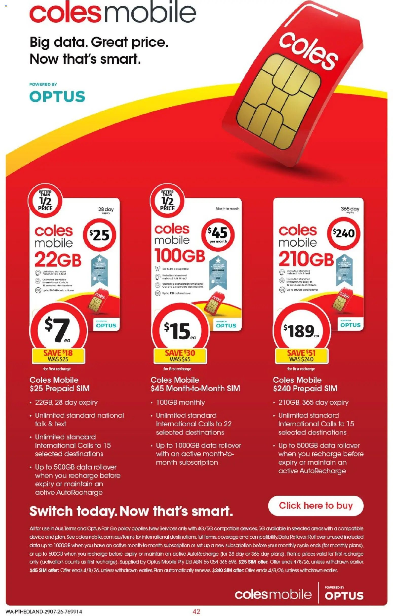 Coles catalogue from 29/07/2026 Coles catalogue PT Hedland