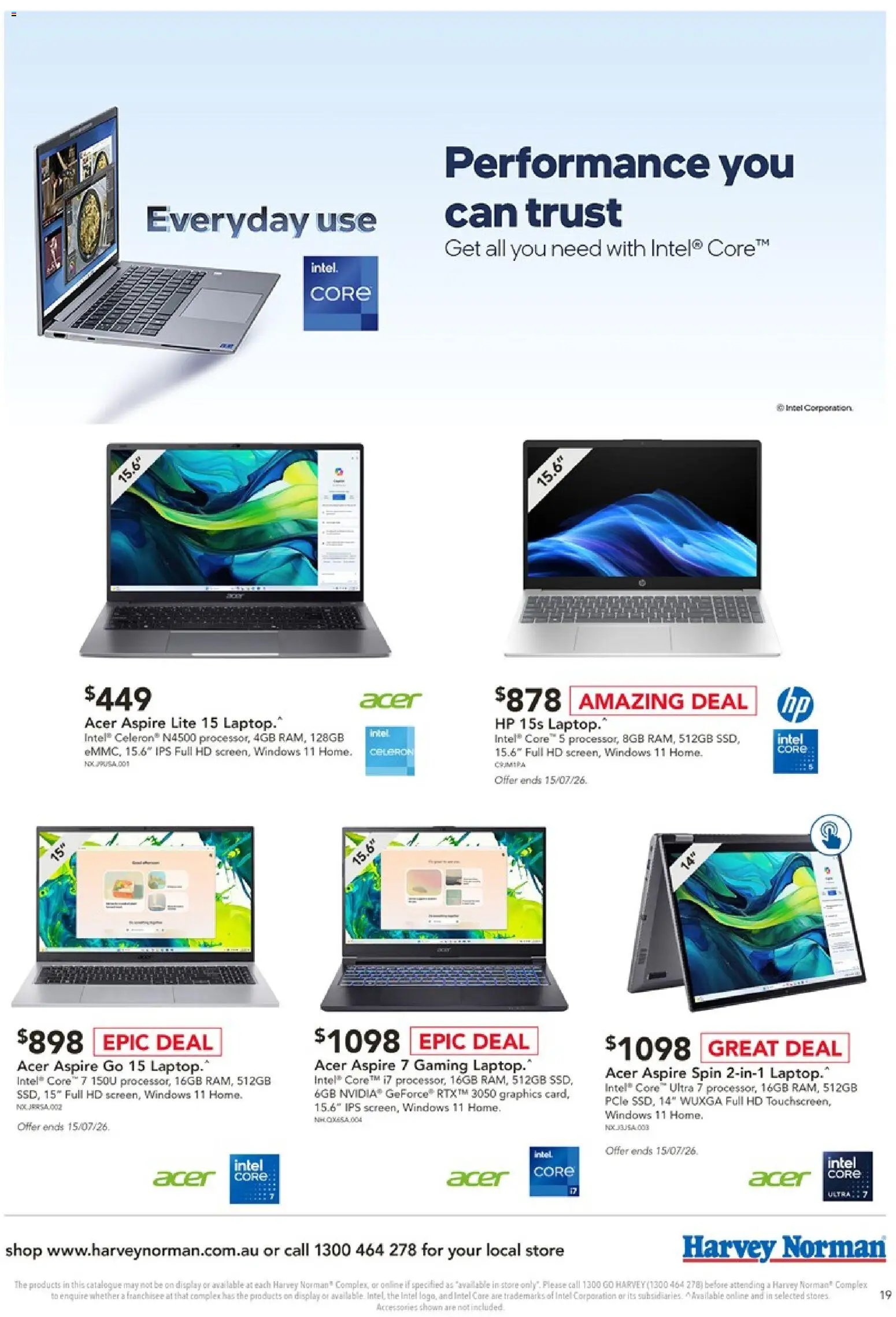 Harvey Norman catalogue from 09/07/2026 Harvey Norman Computers Shop Hot Offers Digital Catalogue