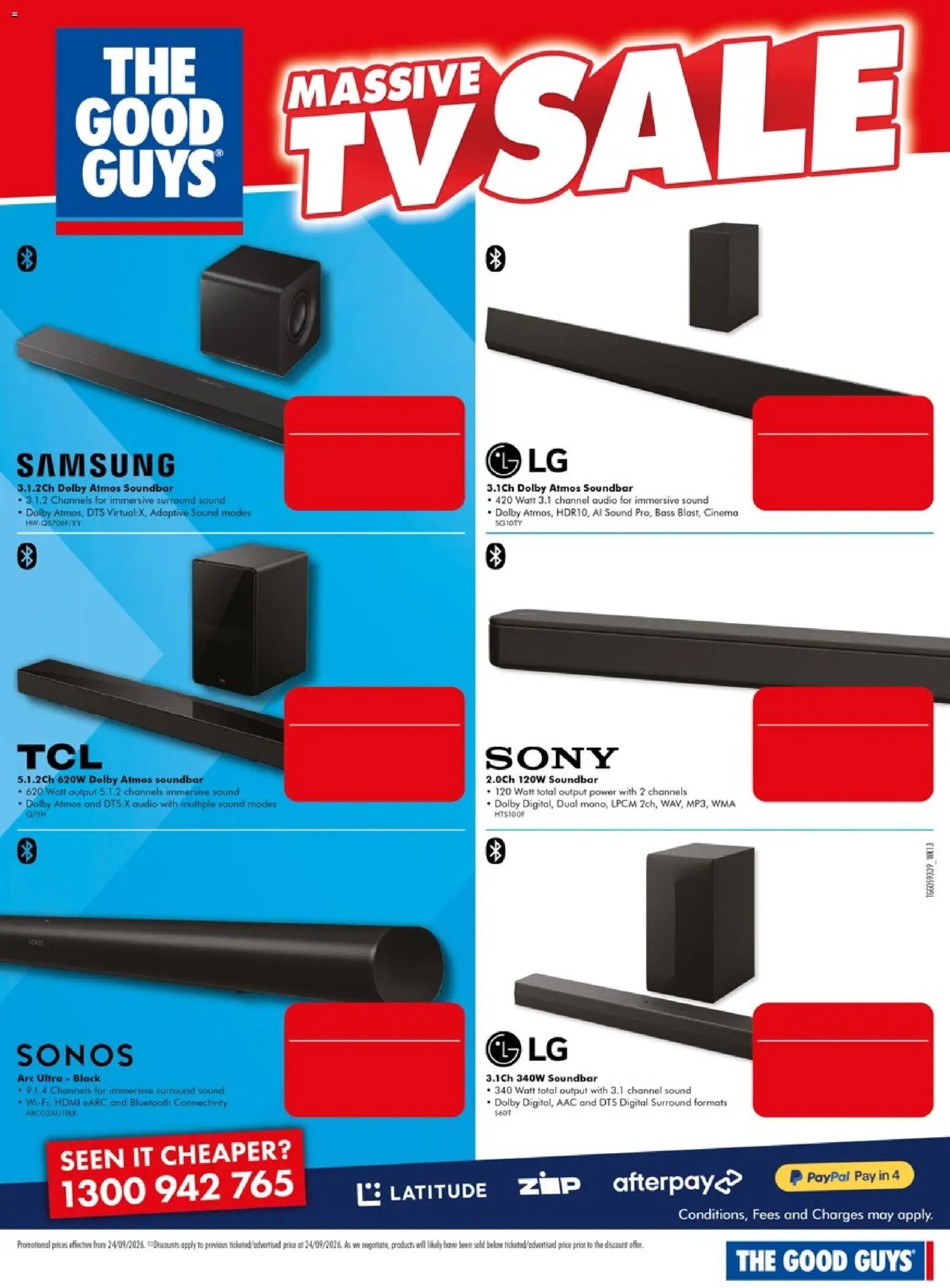 The Good Guys catalogue from 24/09/2026 The Good Guys Massive TV Sale