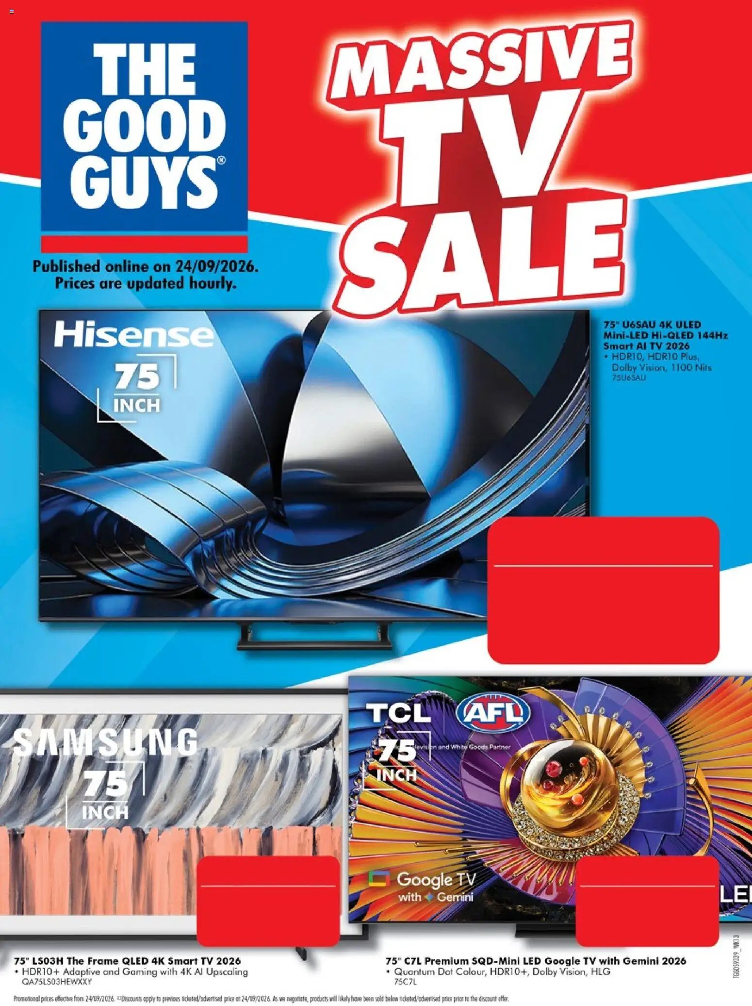 The Good Guys catalogue from 24/09/2026 The Good Guys Massive TV Sale