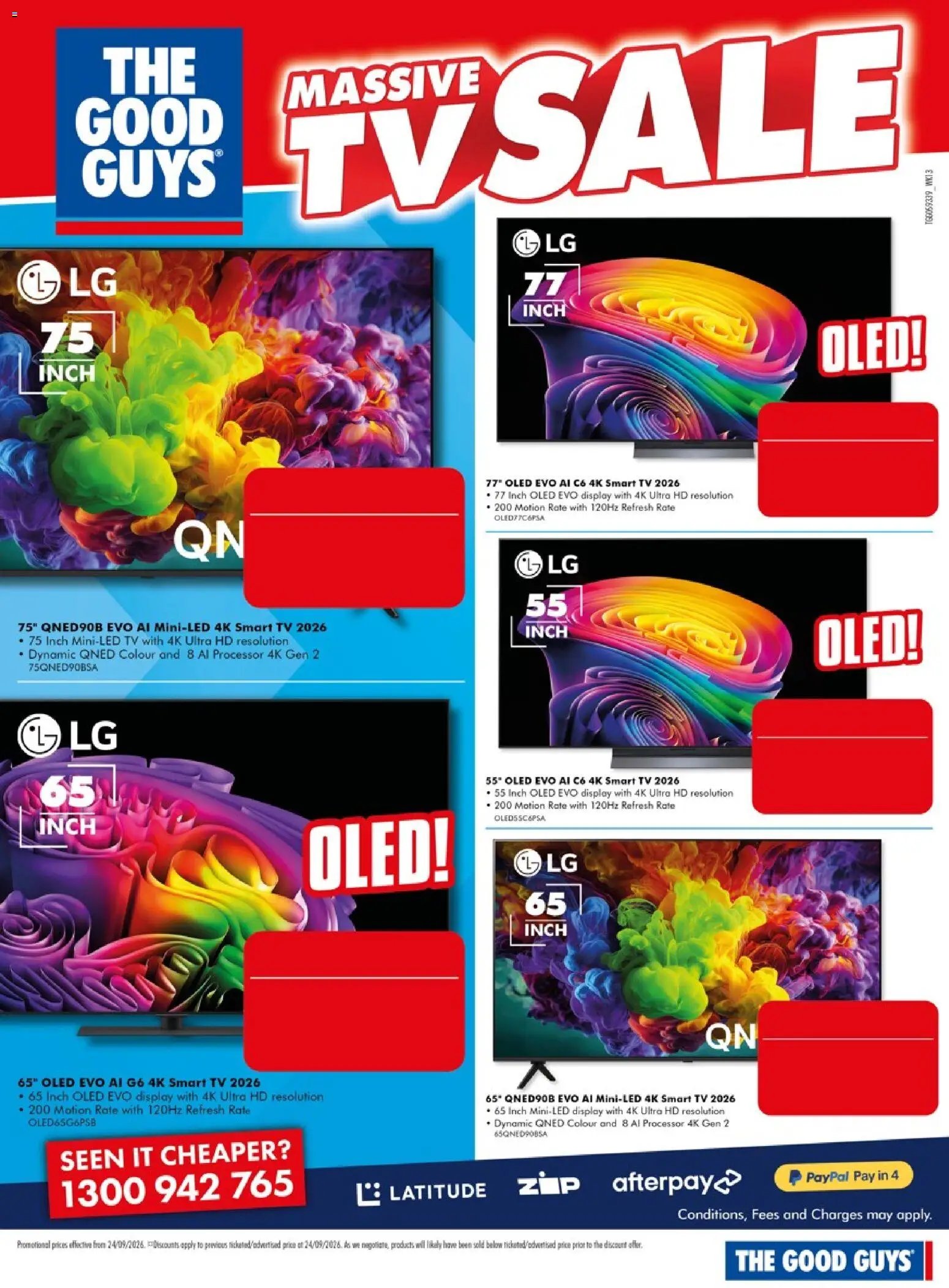 The Good Guys catalogue from 24/09/2026 The Good Guys Massive TV Sale