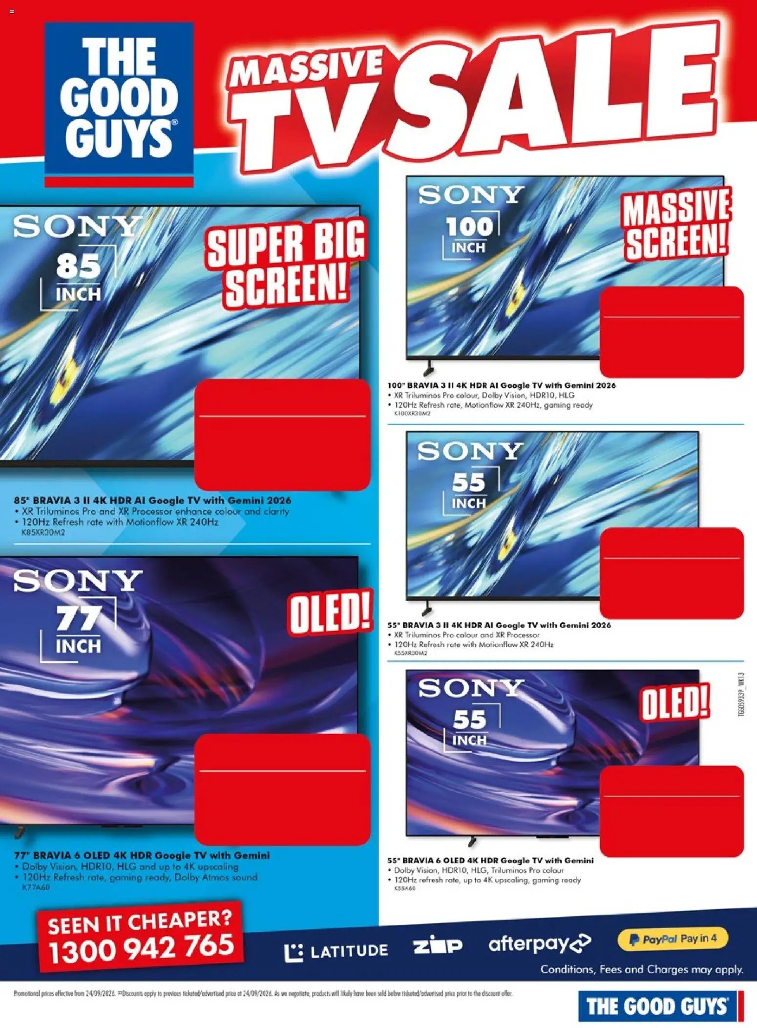 The Good Guys catalogue from 24/09/2026 The Good Guys Massive TV Sale