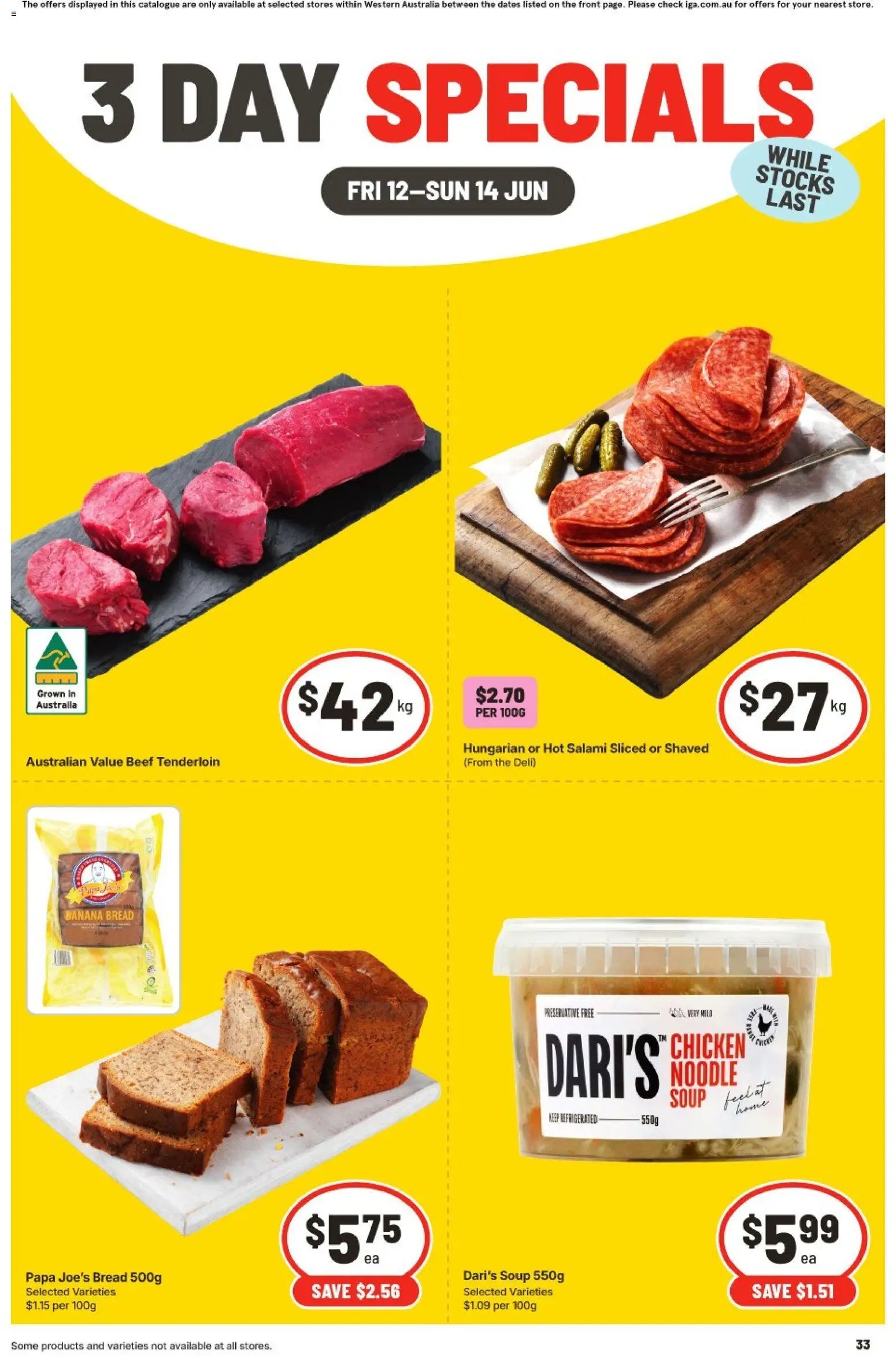 IGA catalogue from 12/06/2026 IGA 3 Day Specials WA