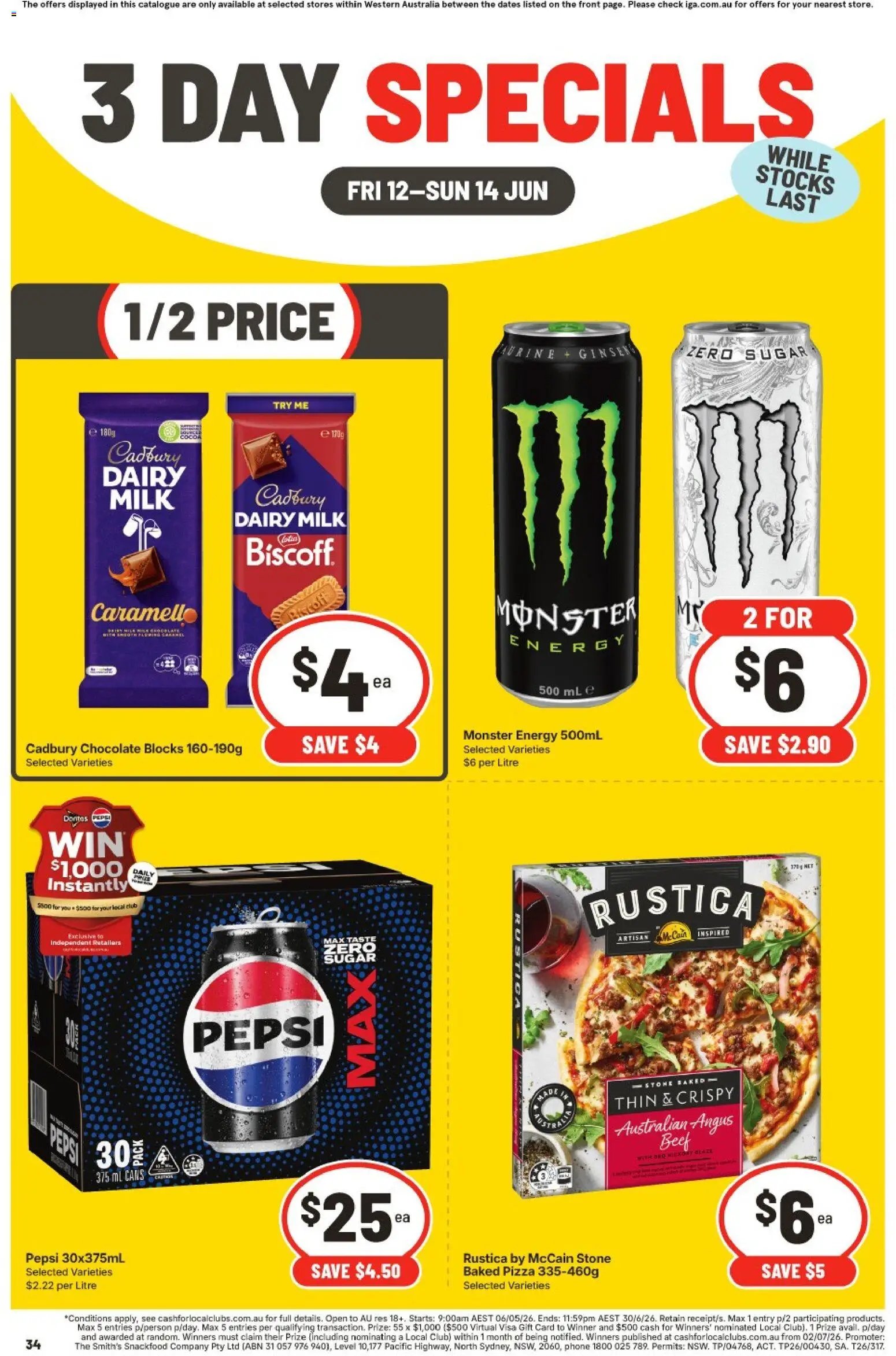 IGA catalogue from 12/06/2026 IGA 3 Day Specials WA
