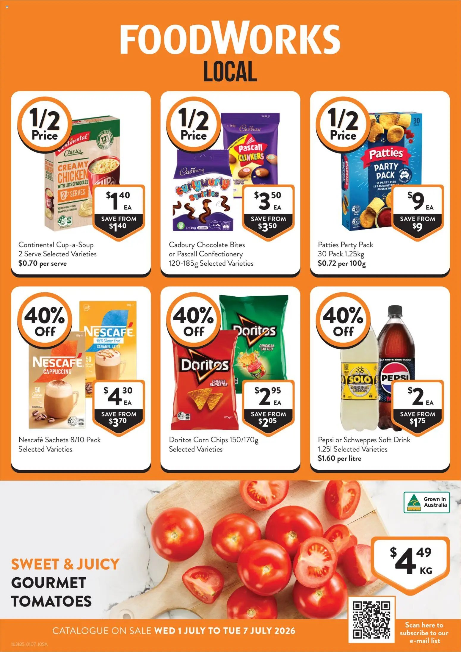 Foodworks catalogue from 01/07/2026 Foodworks catalogue SA
