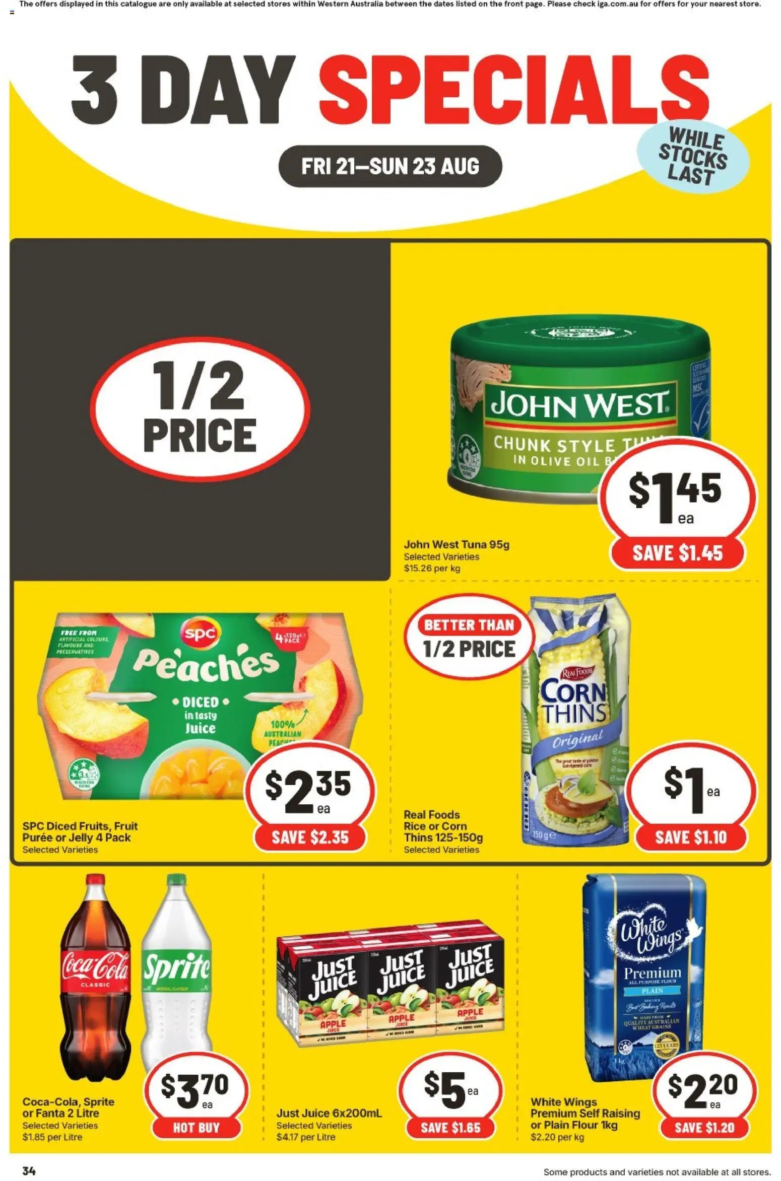 IGA catalogue from 21/08/2026 IGA 3 Day Specials WA