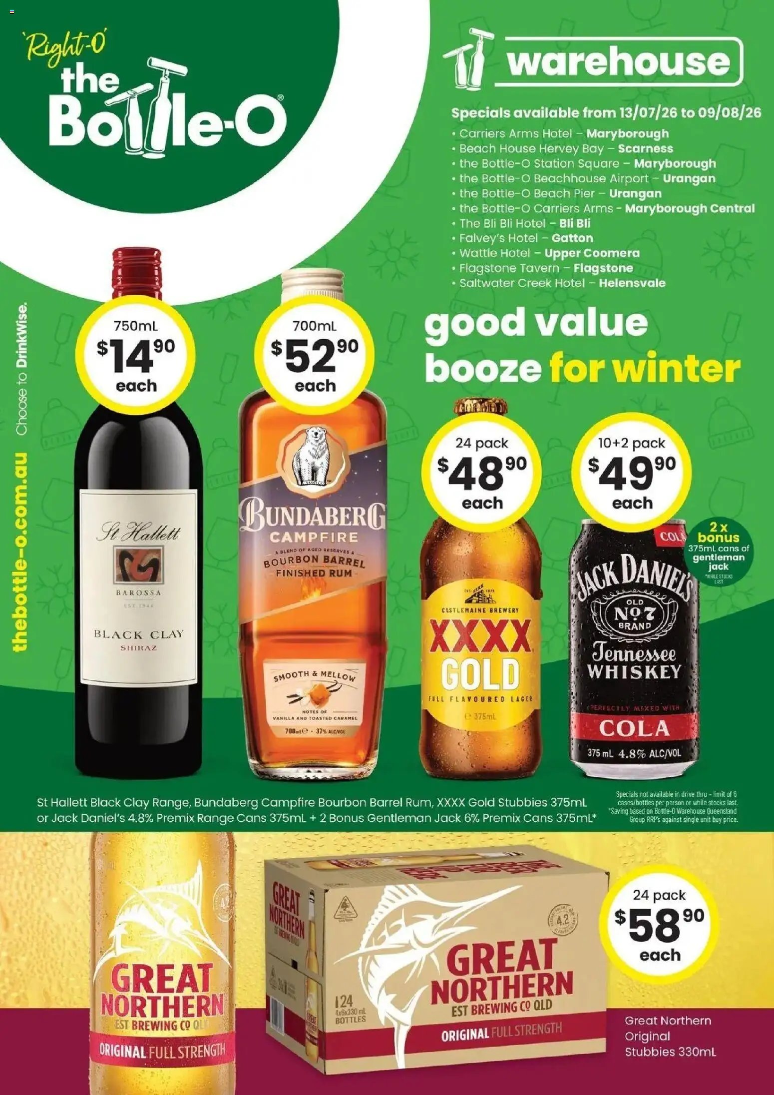 The Bottle-O catalogue from 12/07/2026 Good Shout! QLD SS 13/07