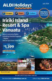 Aldi catalogue from 01/07/2026 Aldi July holidays