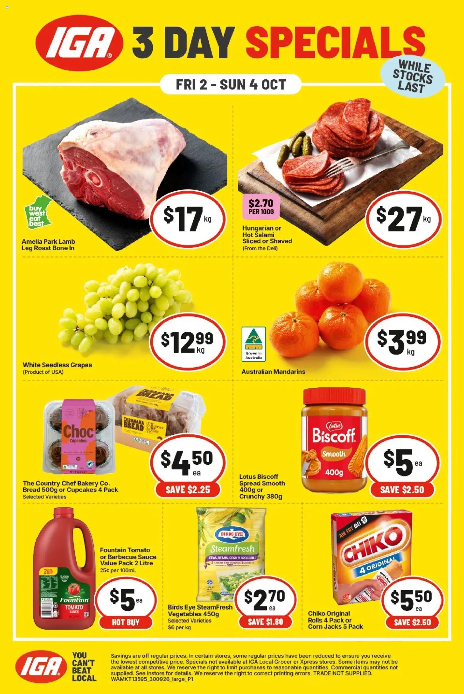 IGA catalogue from 02/10/2026 IGA catalogue 3 Day Specials WA