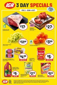IGA catalogue from 02/10/2026 IGA catalogue 3 Day Specials WA