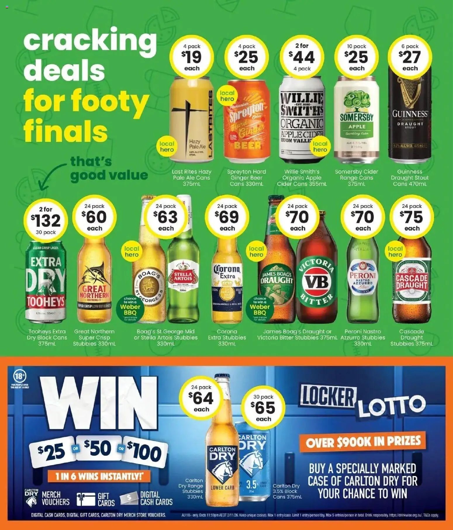 The Bottle-O catalogue from 14/09/2026 Good value booze for good value fans 14/09