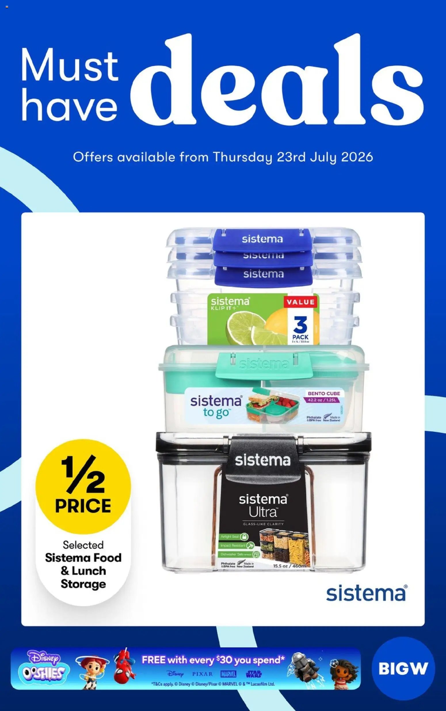 Big W catalogue from 23/07/2026 Big W Must Have Deals